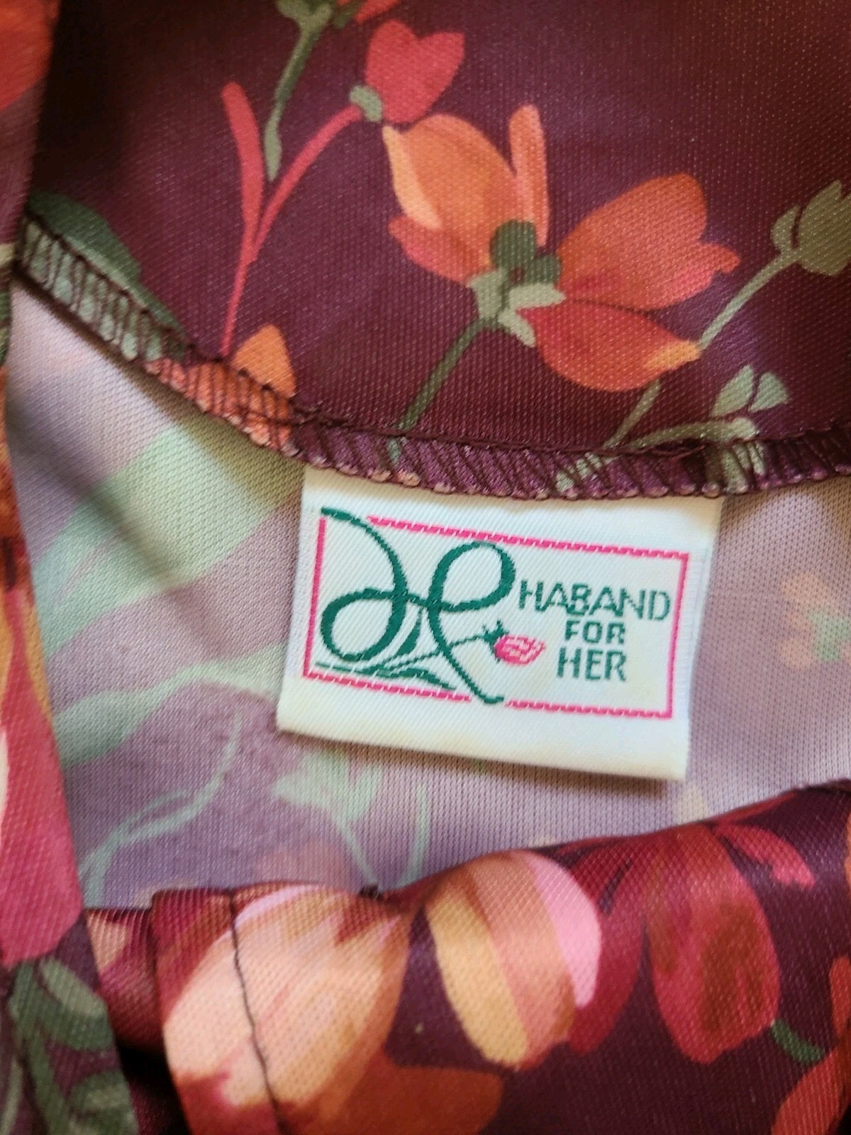 VTG Haband For Her Women 14 Midi ALine Dress Floral Elastic Waist Lace Pocket