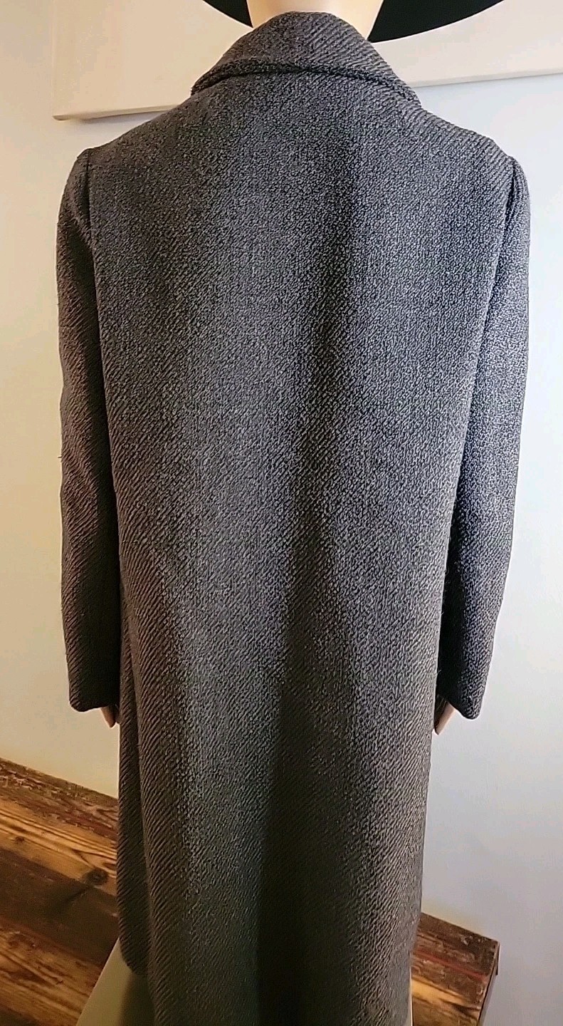 Vtg Sycamore De Jongs 100% Pure Wool Coat Made In USA Gray Approx Size Sm – M*