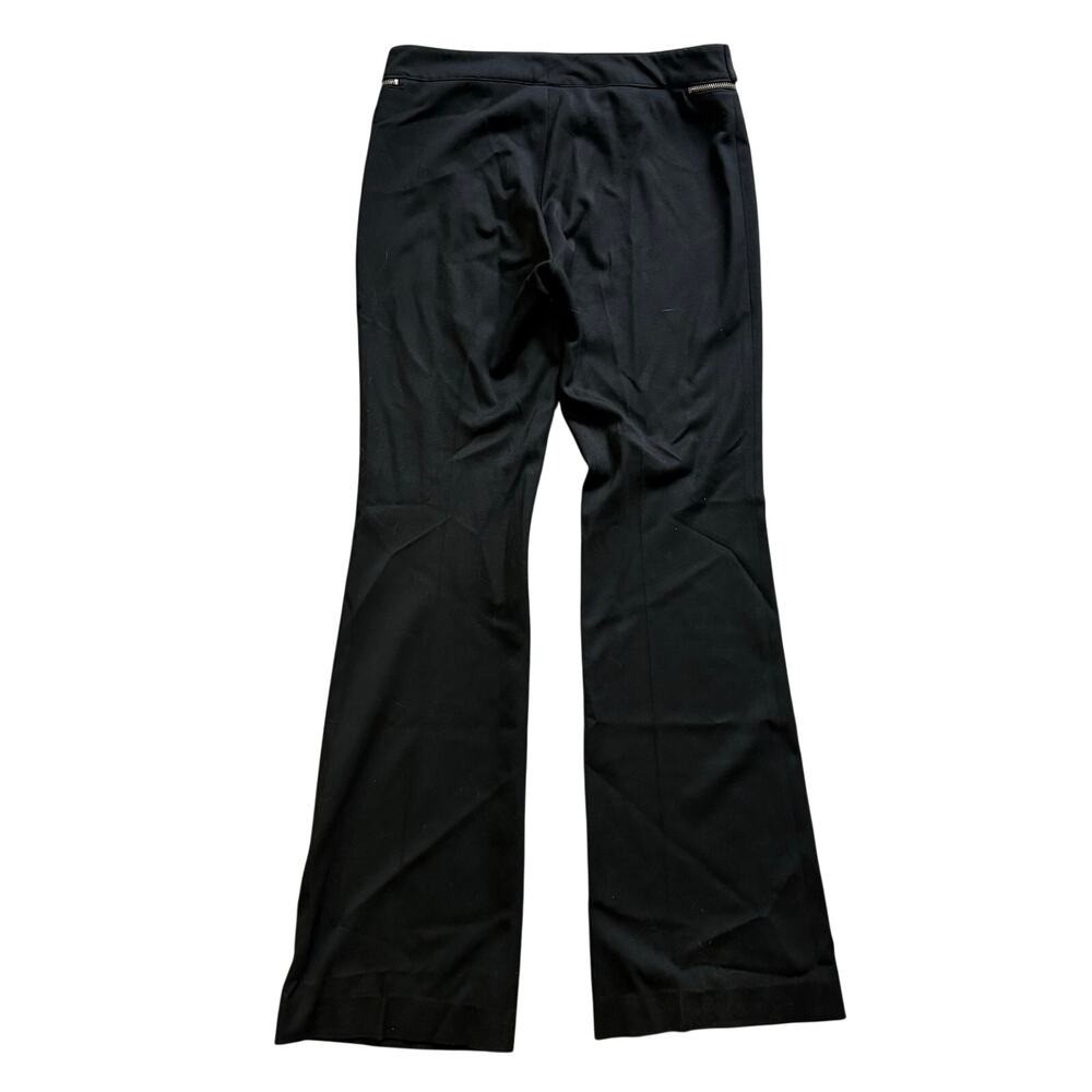Vintage Vertigo Paris Women’s Low Rise Black Belted Zipper Wide Leg Size 8 Y2K