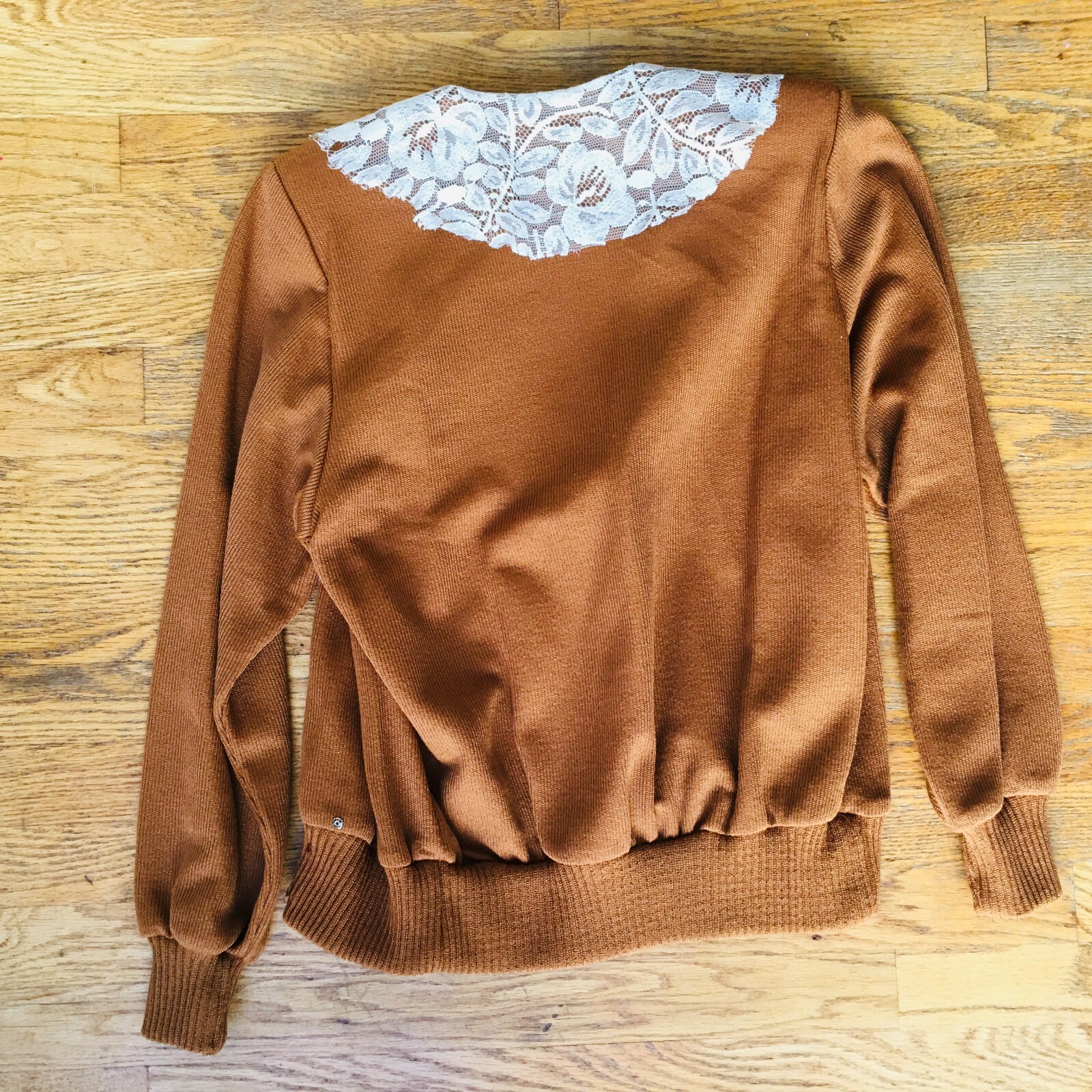 Nilani Vintage Brown Knit Sweater and Skirt Set Womens Medium As Is