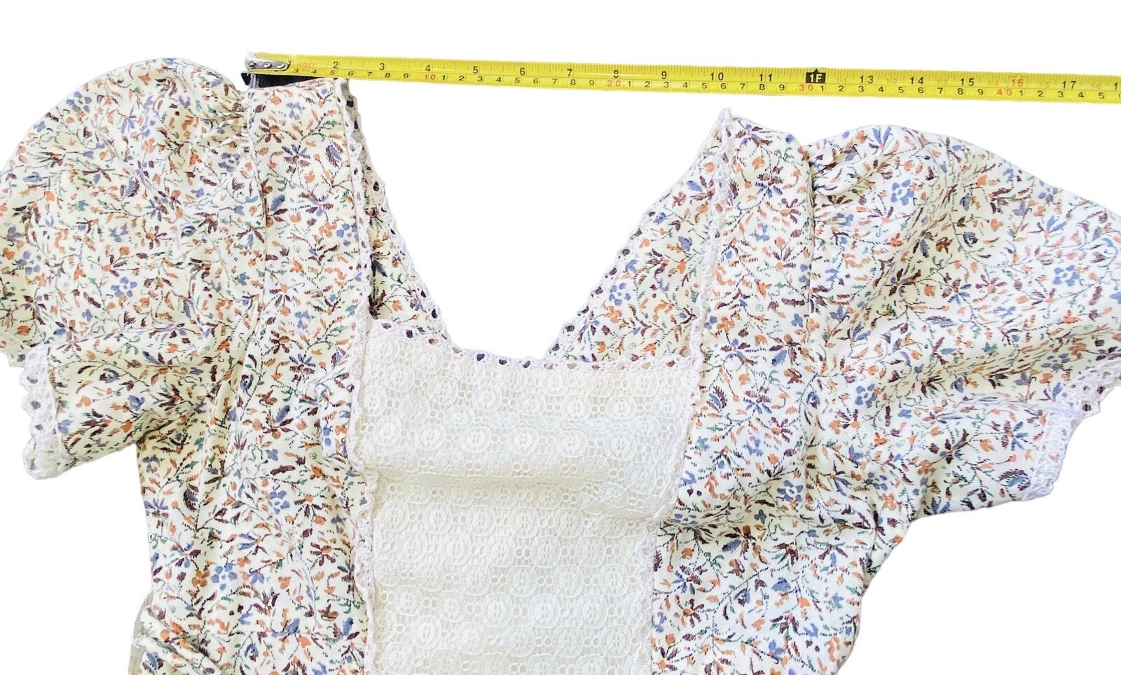 Vintage Candi Jones California Prairie Cottagecore Coquette Maxi Dress 70s XS-S