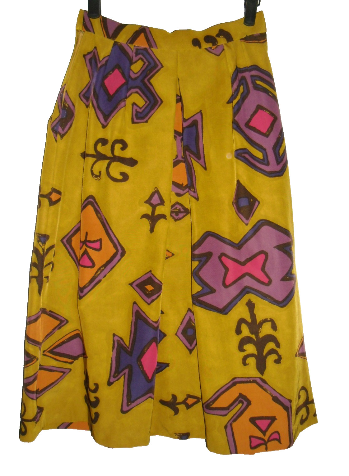 Bucol Paris vintage 70’s skirt midi skirt size XS print skirt multicolored – RARE!