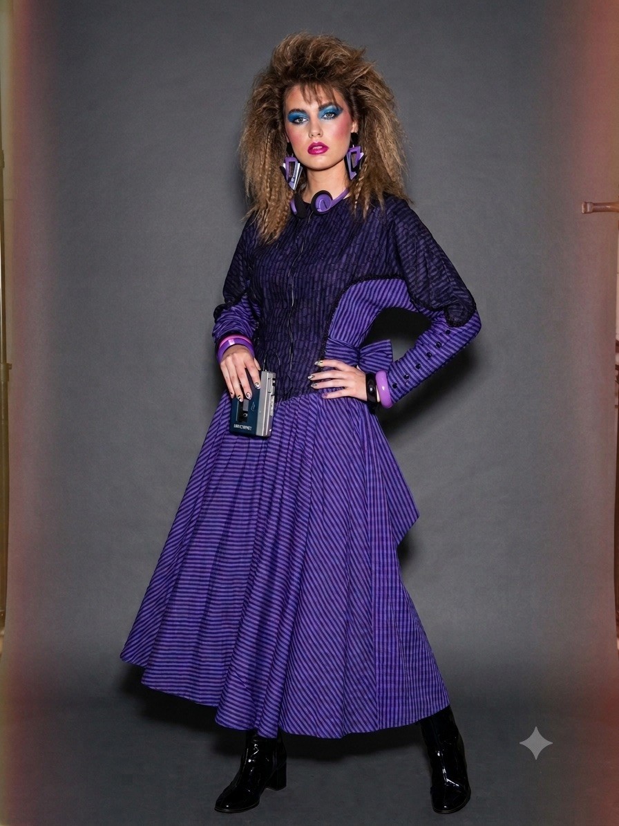 80s True Vintage Anthea Crawford Retro Funky Archival Pop Icon Dress