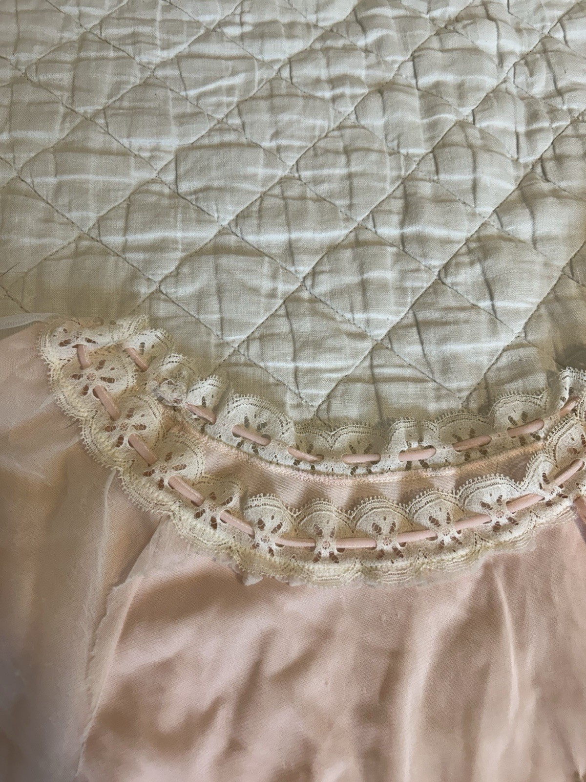 Vintage Louis Jean Model Lingerie Nightgown Coquette Lace Soft Girl Cottage Core