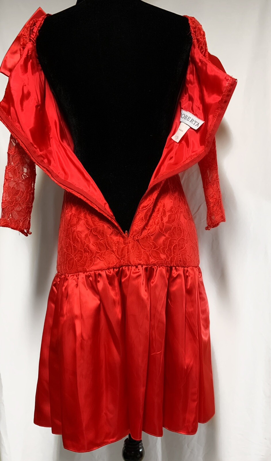 Vintage Lipstick Red, Formal 80’s homecoming/prom, Halloween Party dress. 