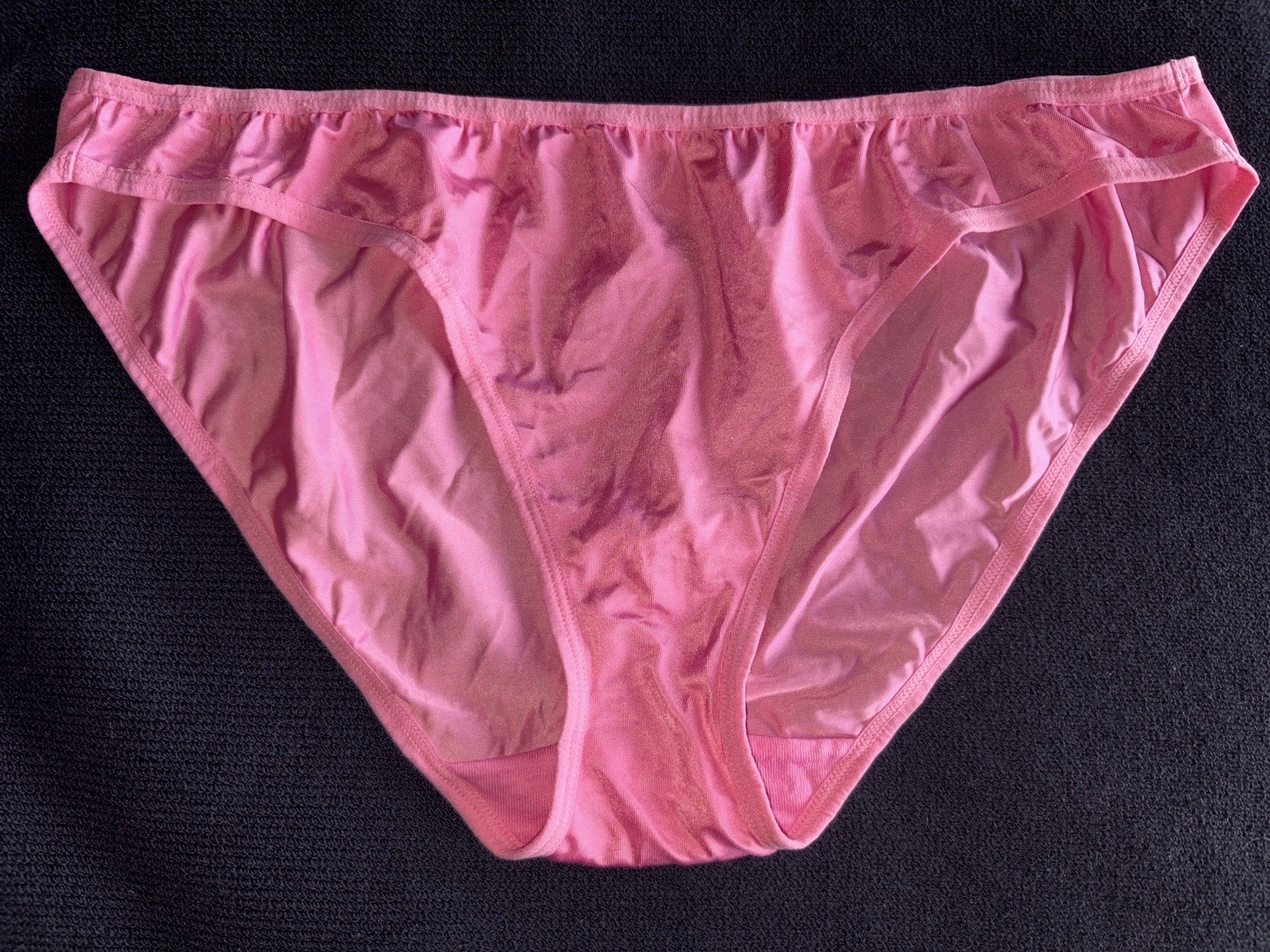 Maidenform Vtg Second Skin Low Rise Barbie Pink L Brief Bikini Underwear Panties