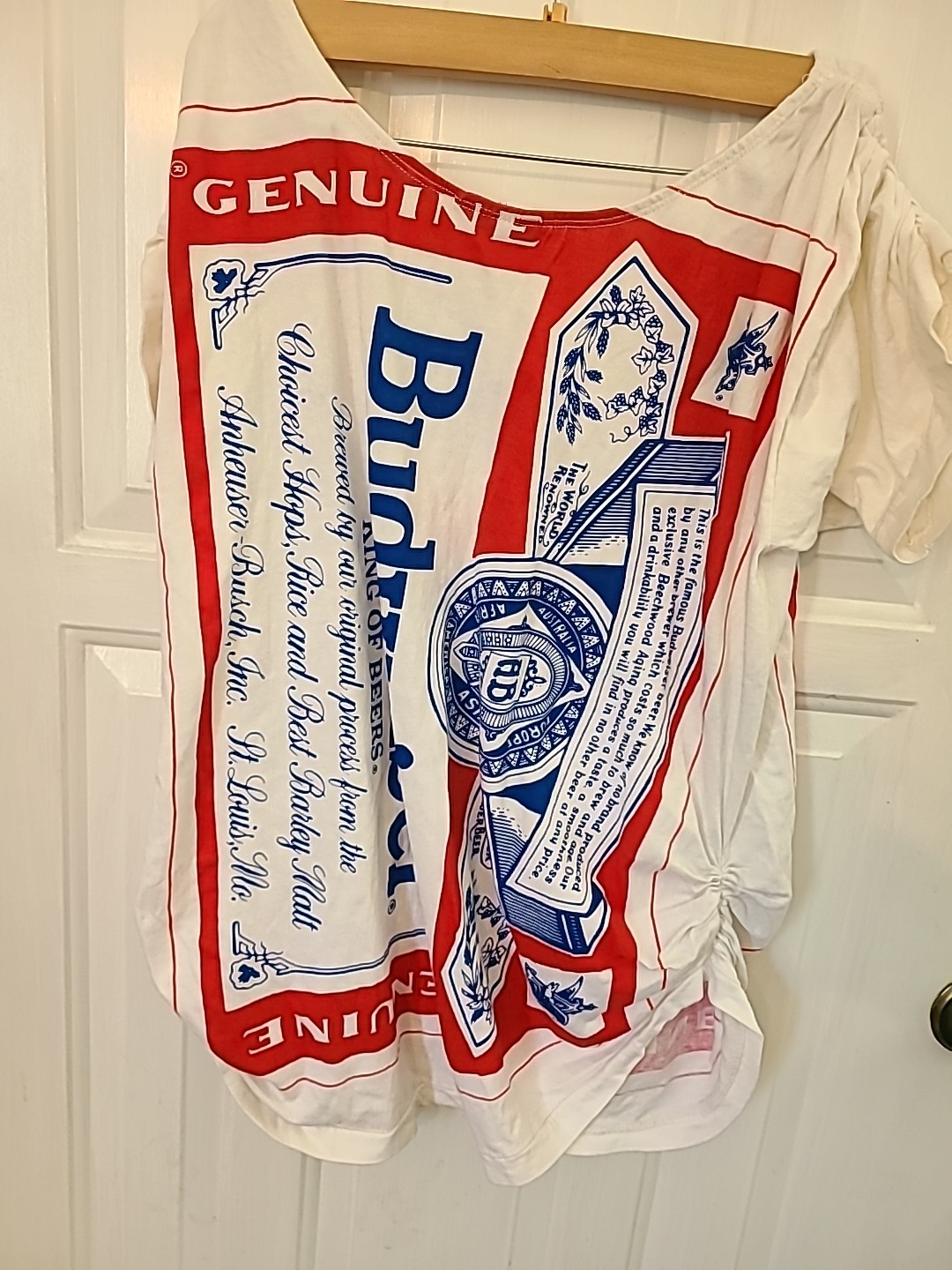 Carabella Collection Vintage Budweiser Romper Single Stitch Coverup OSFA USA