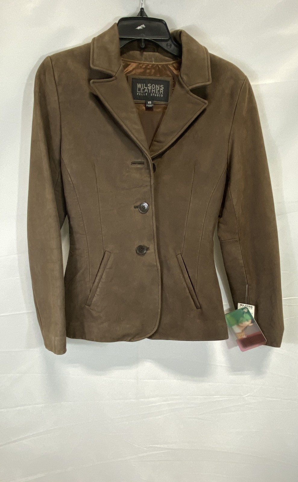 Vintage Y2K Wilsons Leather Pelle Studio Women’s Brown Suede Blazer Sz XS NWT