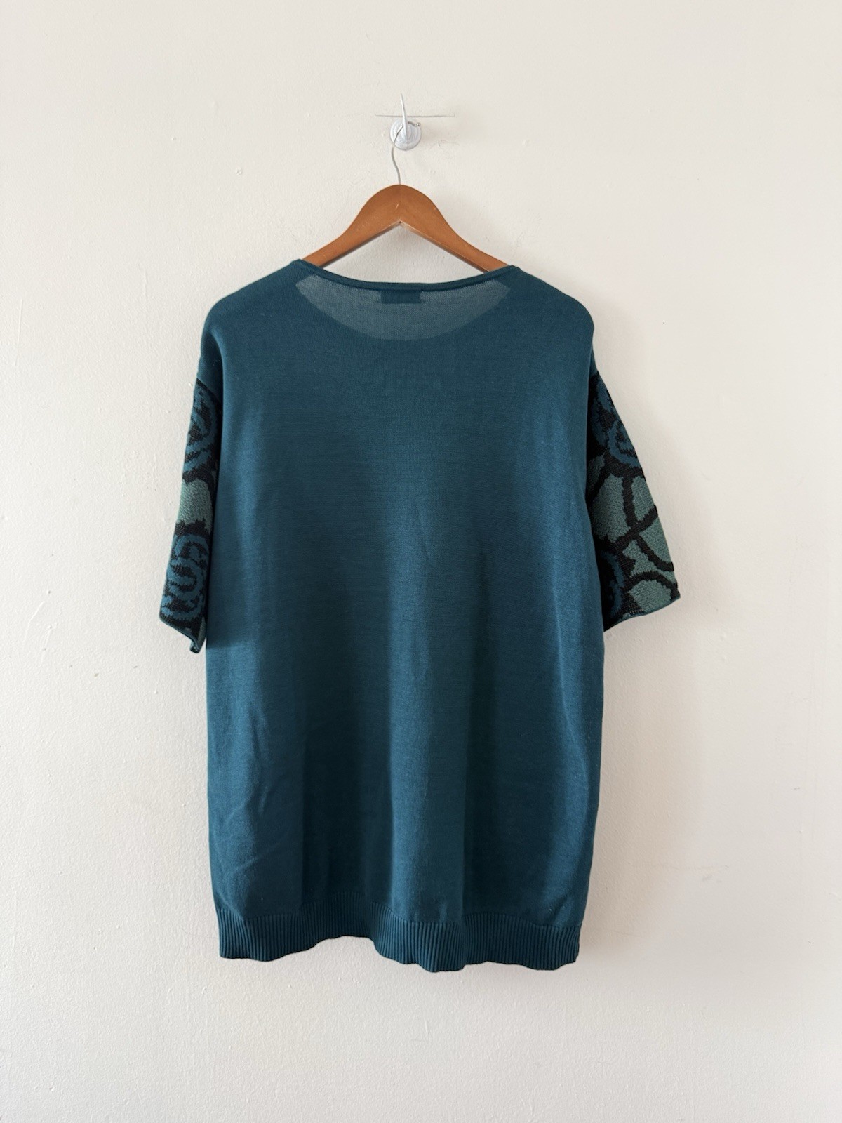 Vintage Dries Van Noten Rose Jacquard Knit Oversized Sweater/Tunic Avant Garde