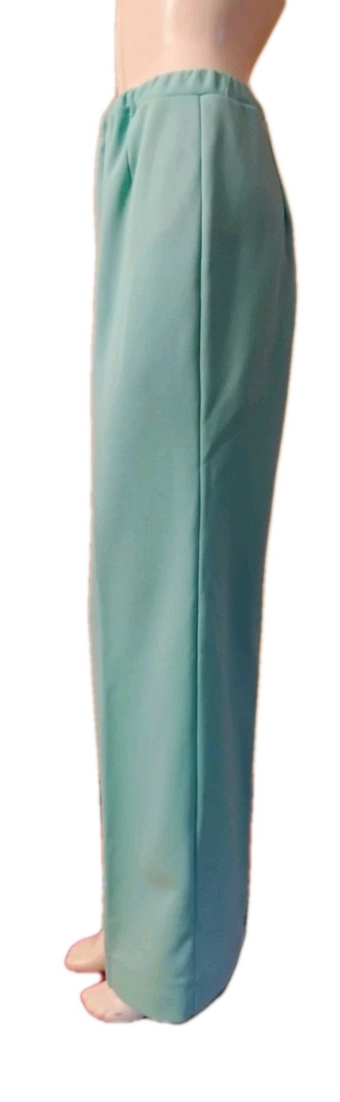 VTG 60’s „Devon” Sea Foam Green Double Knit Poly Mod Bell Bottom Pants Suit