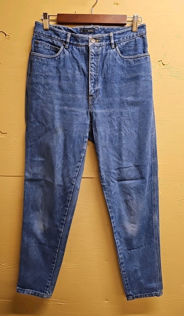 Womens Jeans Size 12 Vintage Lizwear High-Waisted Tapered Denim 5 Pocket