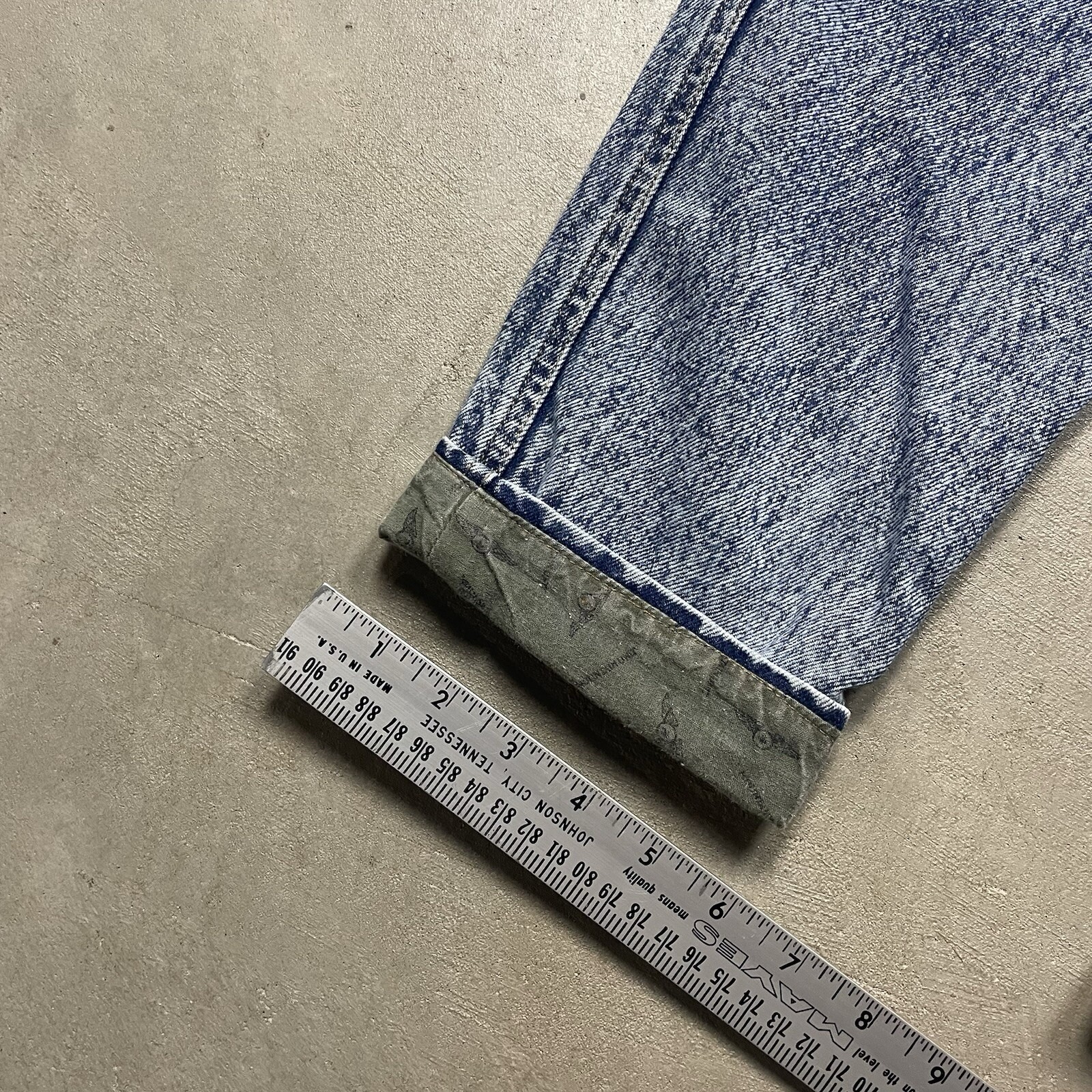 Vintage 80s Gitano Cargo Jeans Acid Wash Straight Size 16 Actual 26×28 High Rise