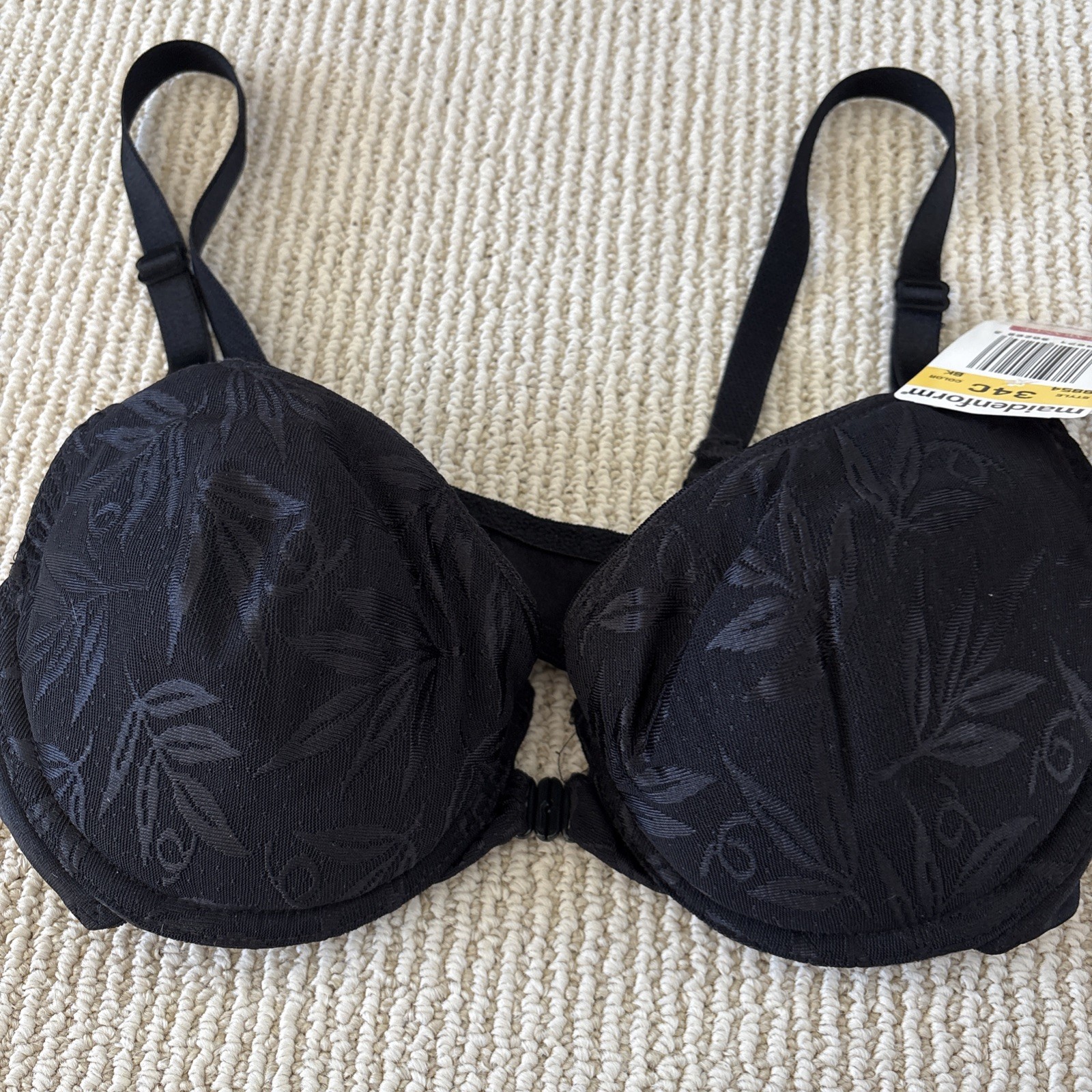 NWT MAIDENFORM FRONT CLOSE 8854 vintage Demi padded Customize It 34C push up