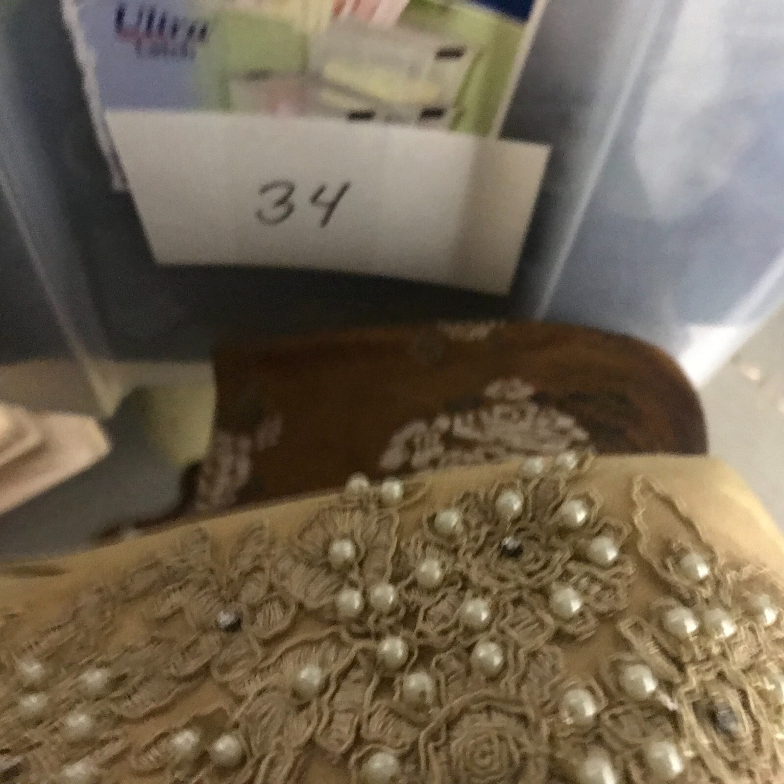 Vintage 50’s Dress Size 2 Fit Flare Embroidered Pearl Lace Sleeveless Lined