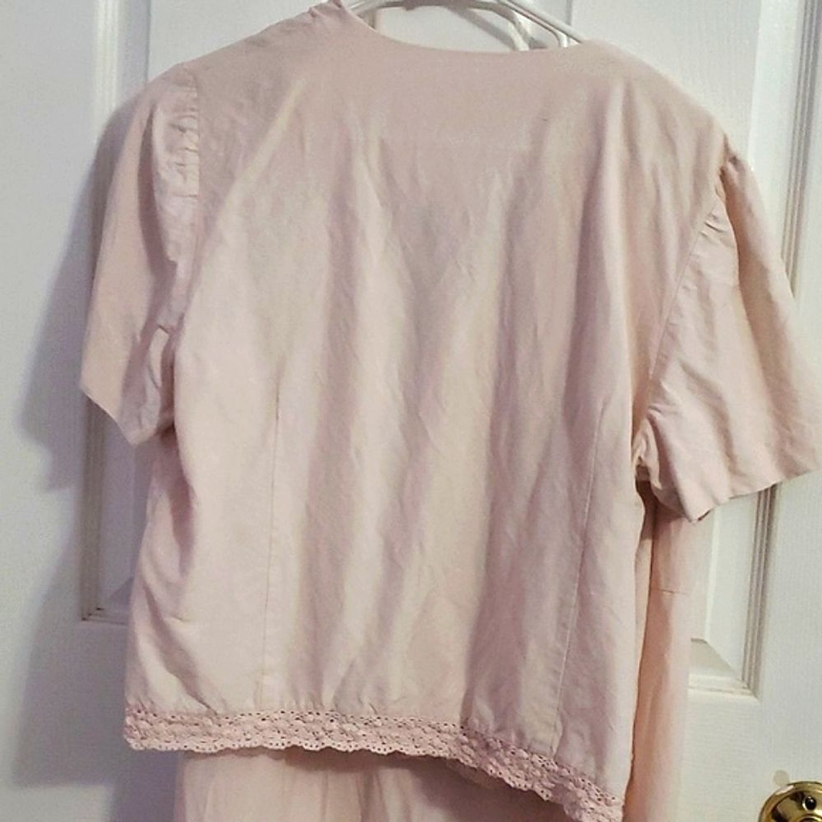 Vintage Positive Attitude Blush Pink 2 Piece Wedding Elegant Shift Maxi Dress 18