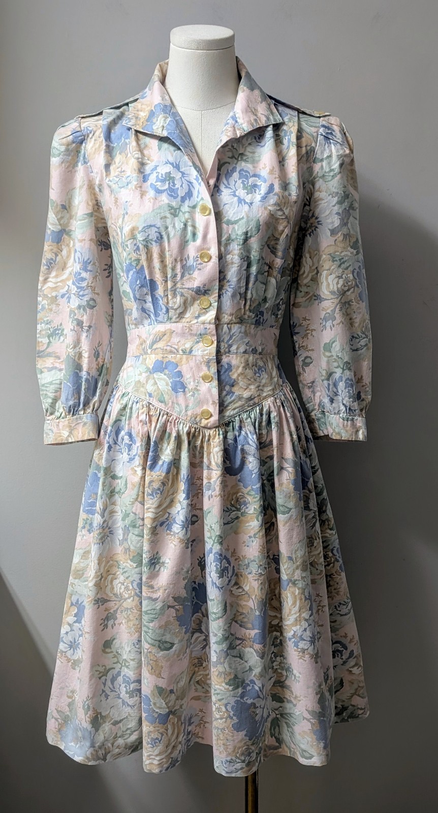 Vintage 80’s Candi Jones Pastel Cottagecore Garden Party Dress S/M