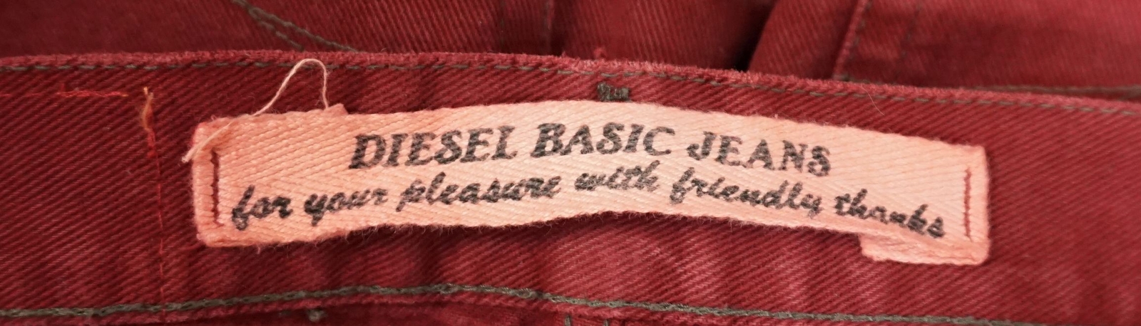 Diesel Basic Womens Jeans Pants Maroon Size 30 Dayligt Verson 100% Cotton