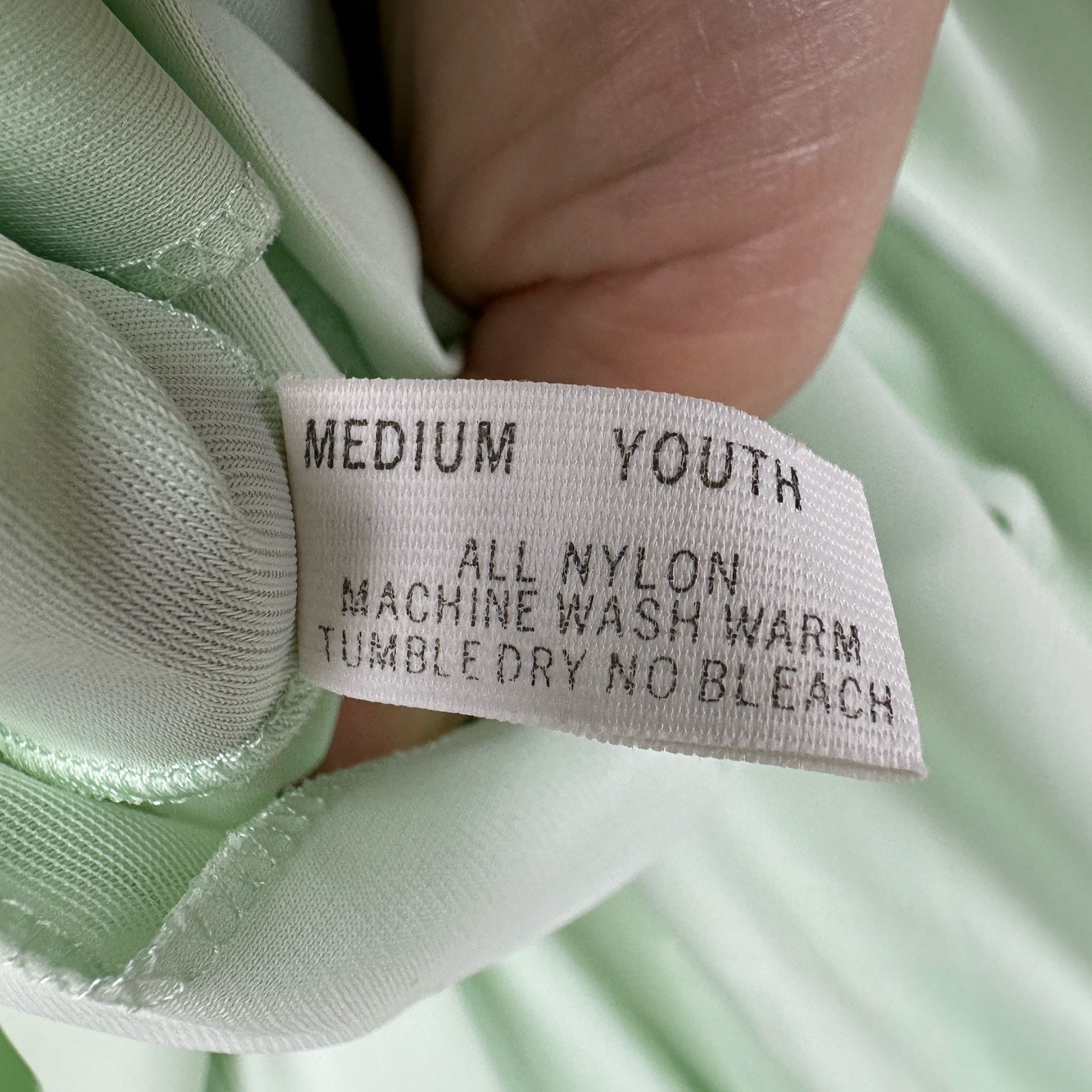Vintage Shadowline PJ Top Bed Jacket Aqua Nylon Lace Medium Youth Buttons Pocket