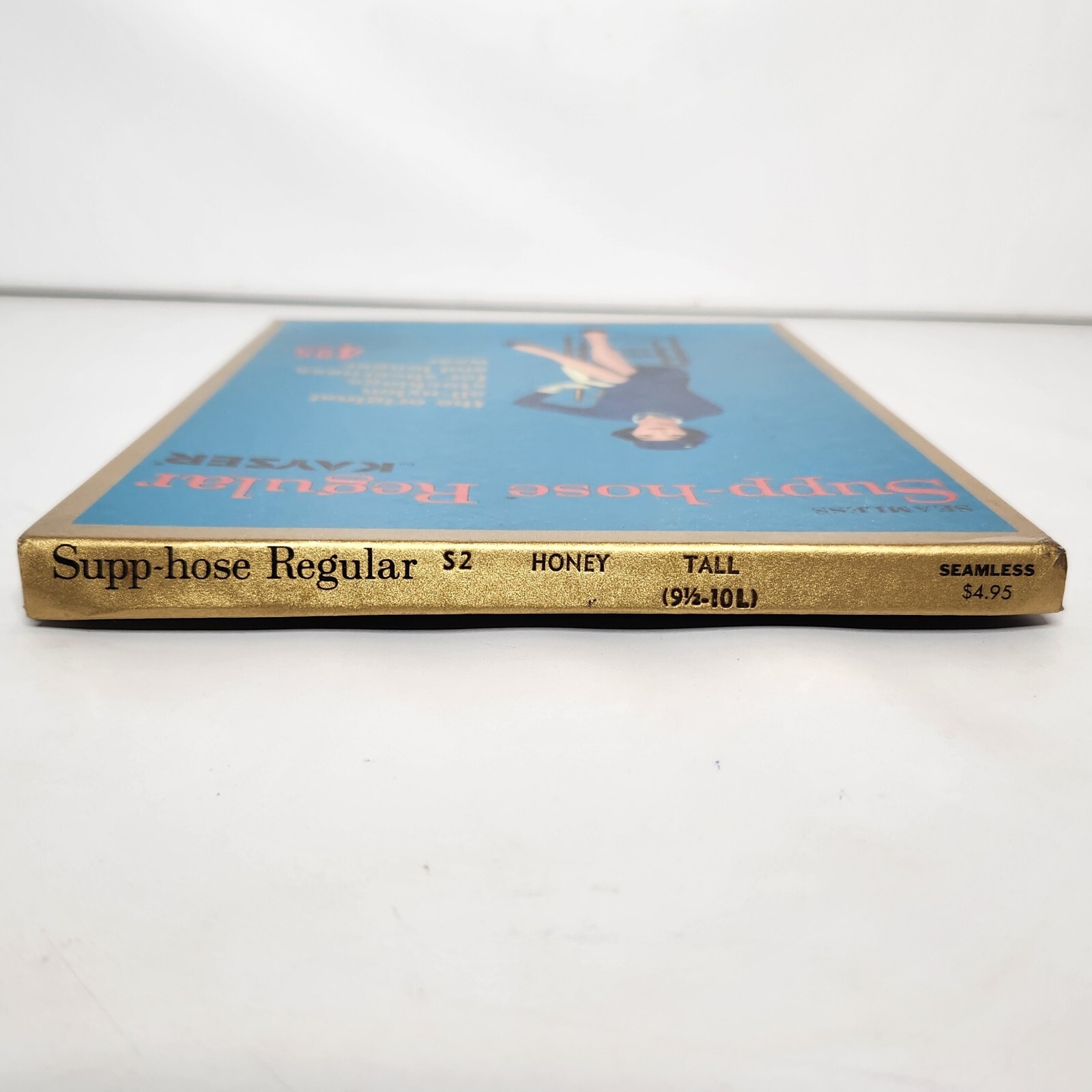 Vintage Supp-Hose Kayser Nylon Stockings Seamless Pantyhose Honey Tall 9 1/2-10L