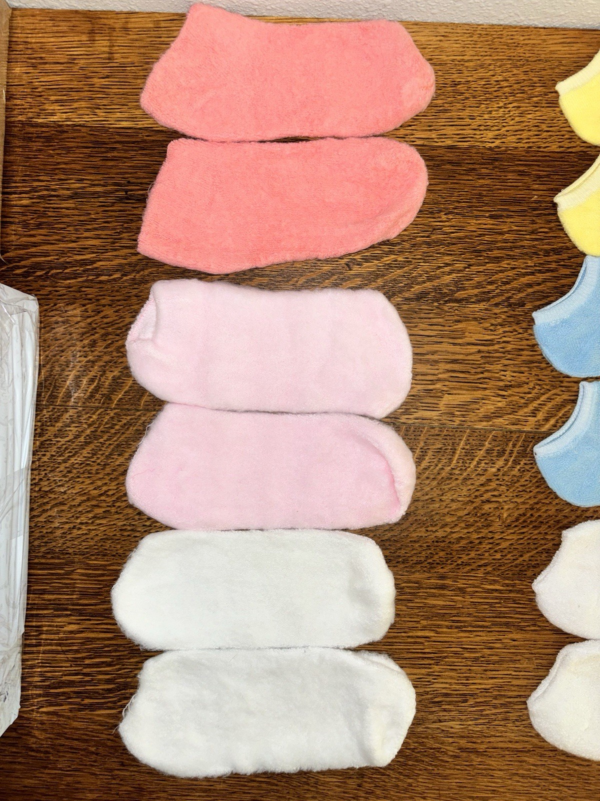 Vintage Set of 6 Brushed Orlon + Terry Loop Ankle Socks Booties Fits 9-11