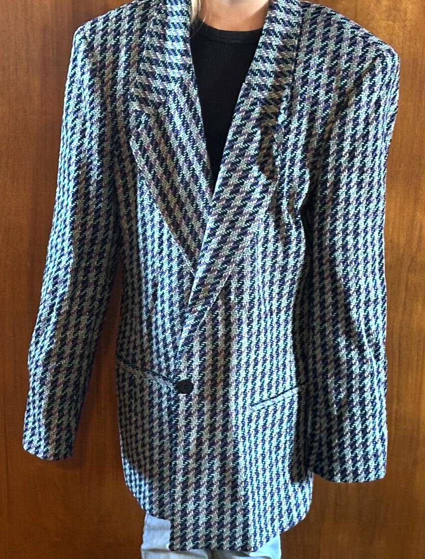 Vintage Emil Rutenberg Acrylic/Wool Blazer Women’s XSmall Shoulder Pads