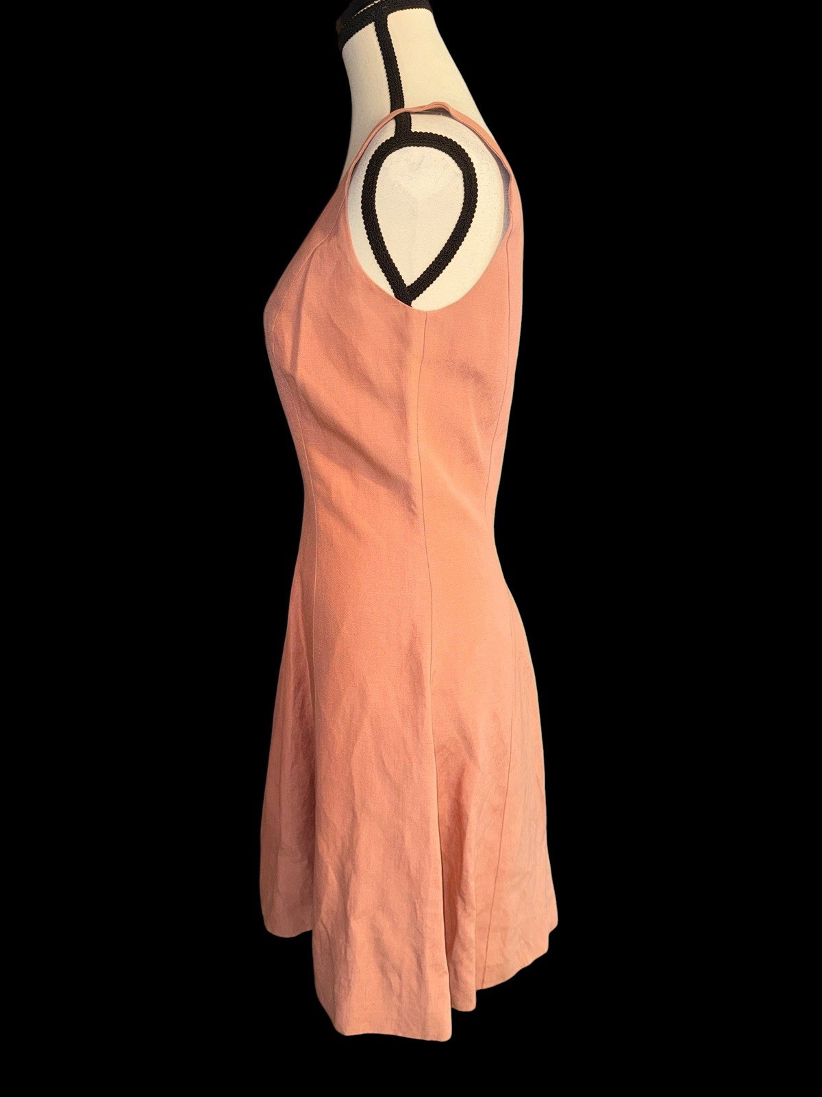 1990’s Laura Ashley Dress Jacket Suit Silk Linen Blend Rose Pink Sz 6