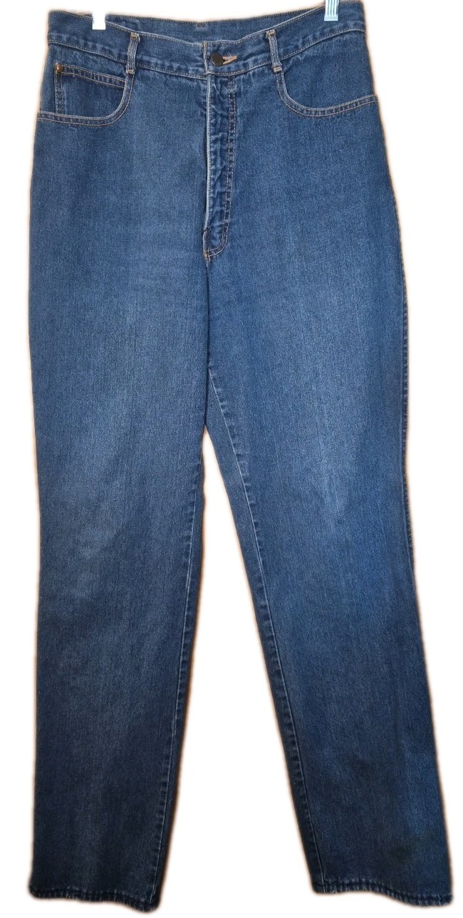 Vintage Brittania Denim Jeans Hi Rise Medium Wash Womens 16 Tall 36″ Inseam Read
