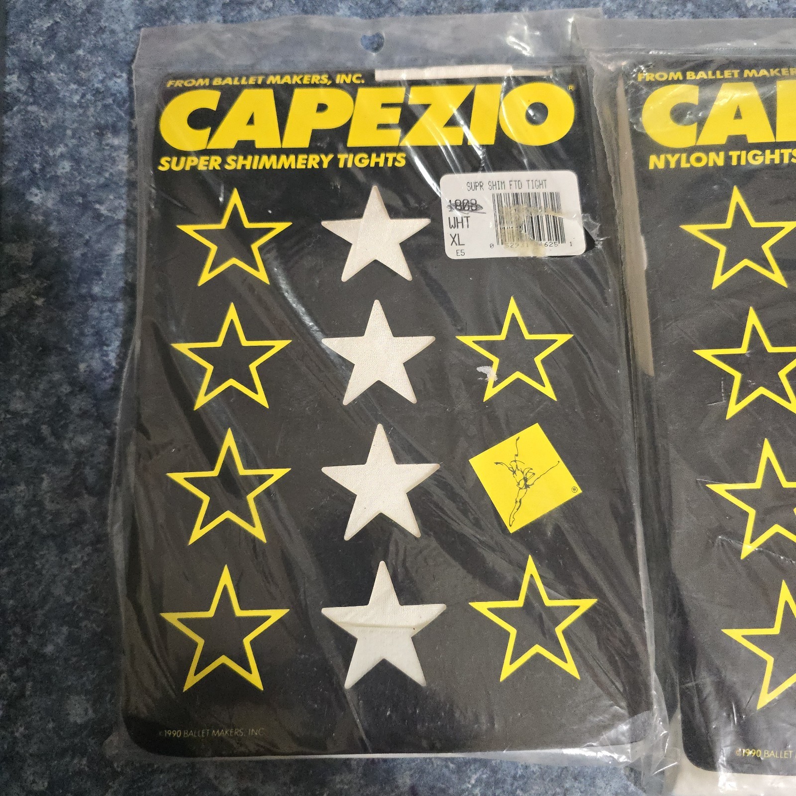 Vintage 1990 Ballet Makers CAPEZIO Super Shimmery TIGHTS 4 Pairs Lot Adult L, XL