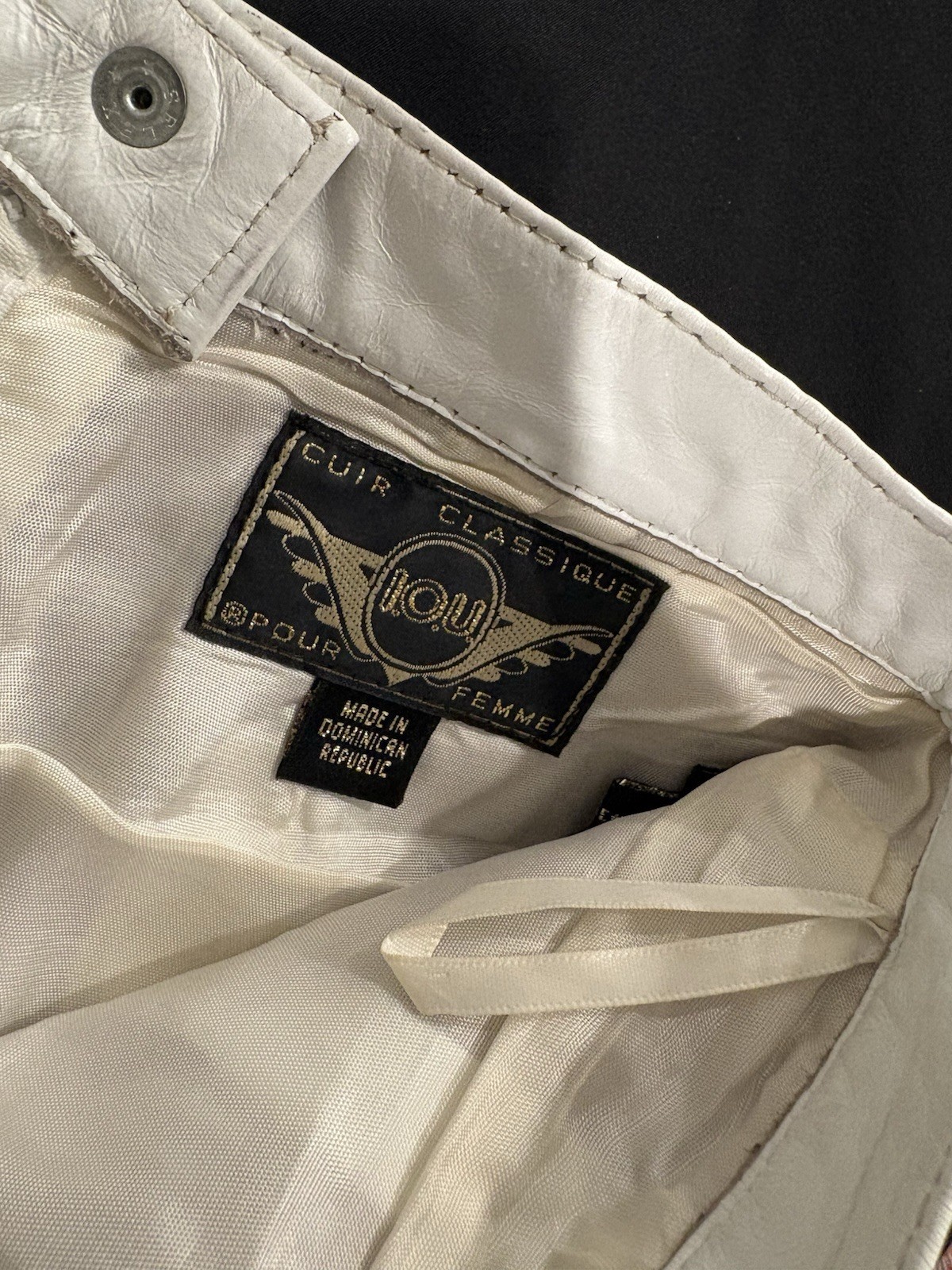 Cuir Classique Exotic White Leather Skirt Women’s Size 5/6 *Made In DR*