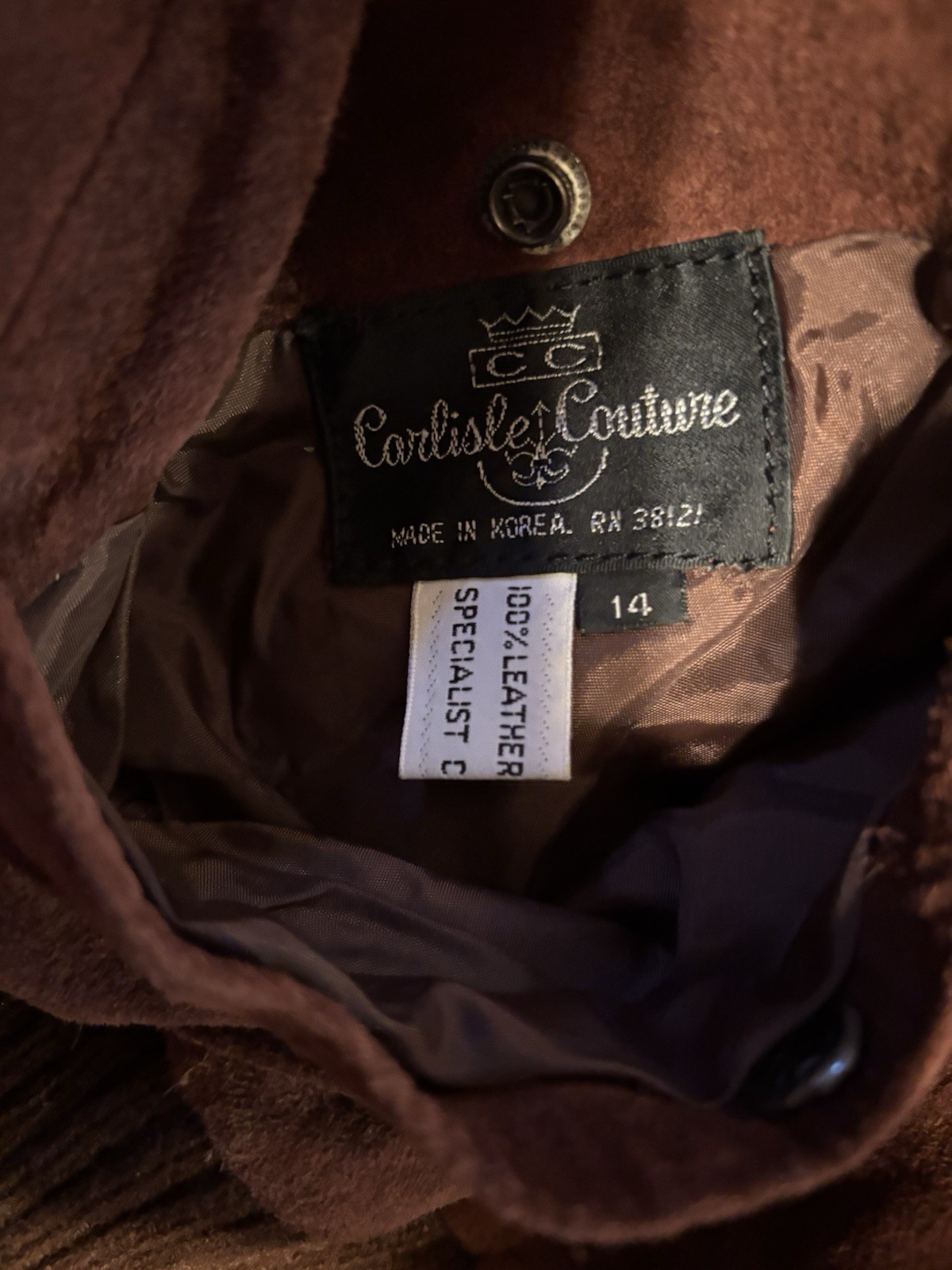 VTG Carlisle Couture Reversible Burgundy Leather/sweaterJacket
