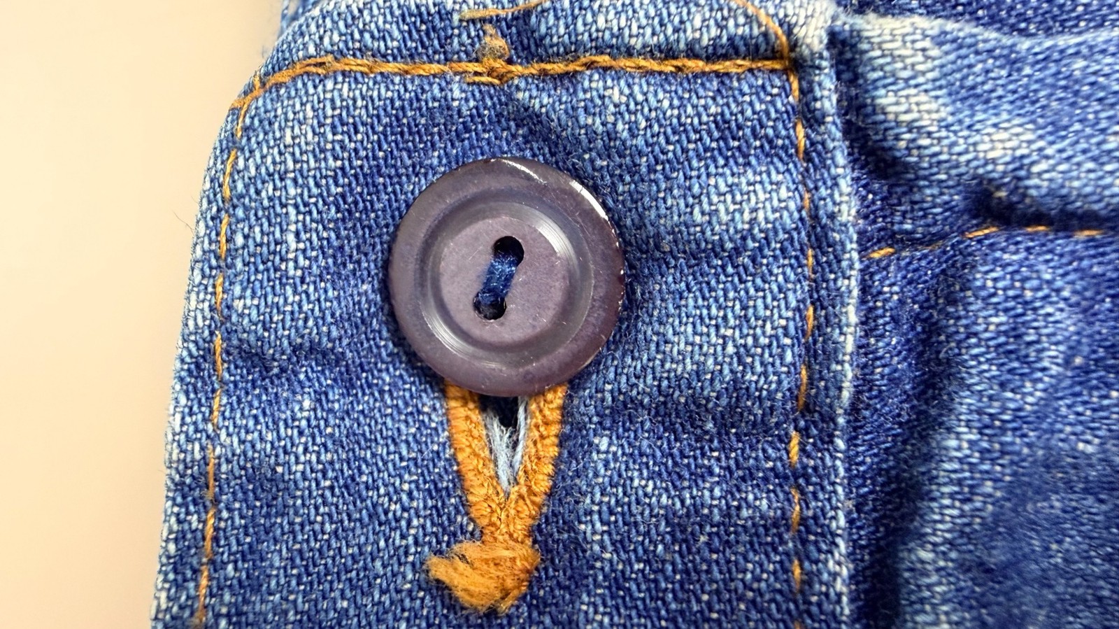 Vintage 70s Levi’s L Denim Midi Skirt Orange Tab Script Ribbon Tag 28″ Waist