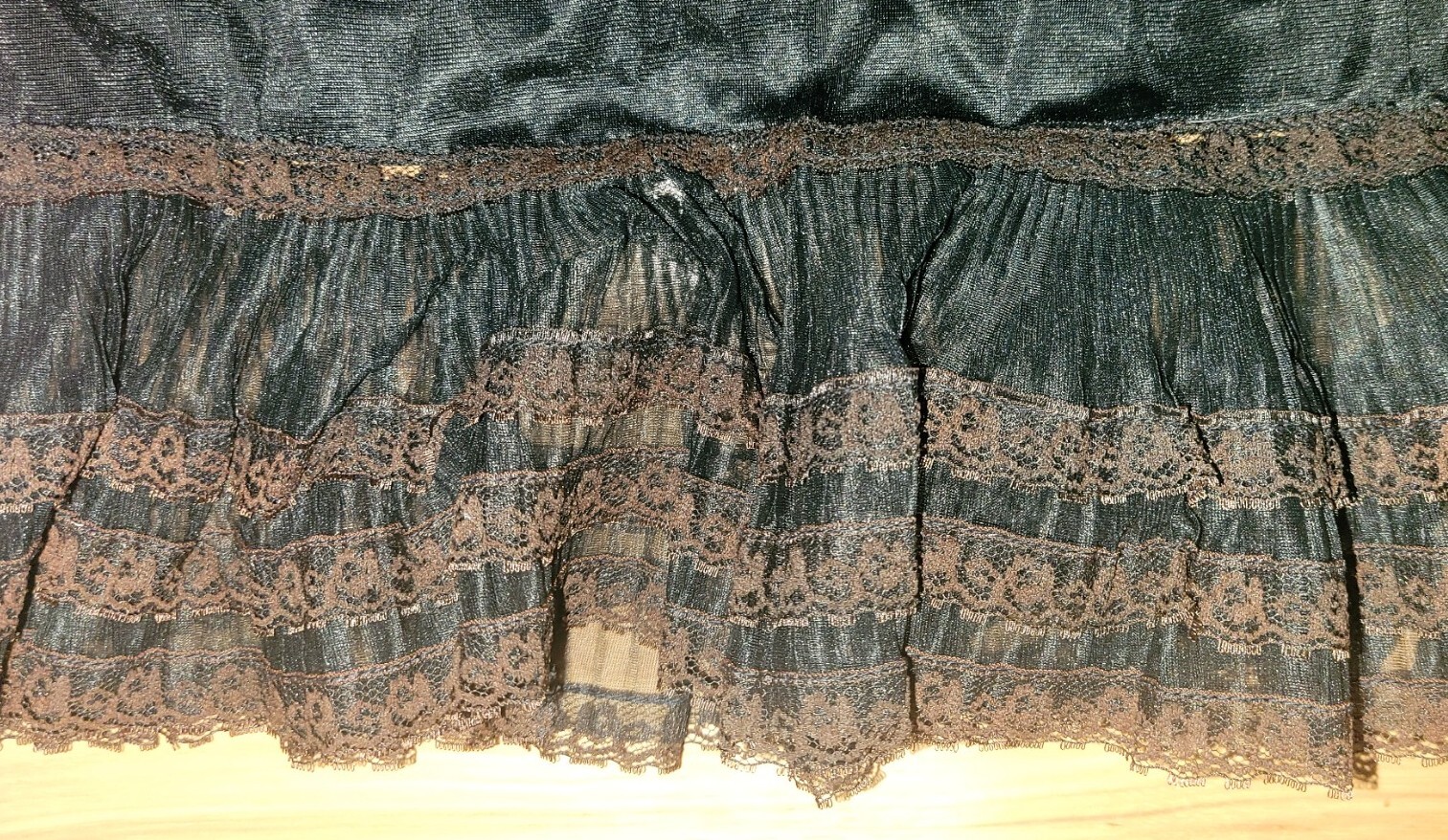Vtg. LOT OF 3 Movie Star Lingerie Lace Slip Size Small USA Yellow Pink Black