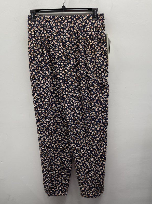 Vintage 90s Maggie Lawrence Women’s Navy Floral Elastic Waist Pants NWT 18/20W