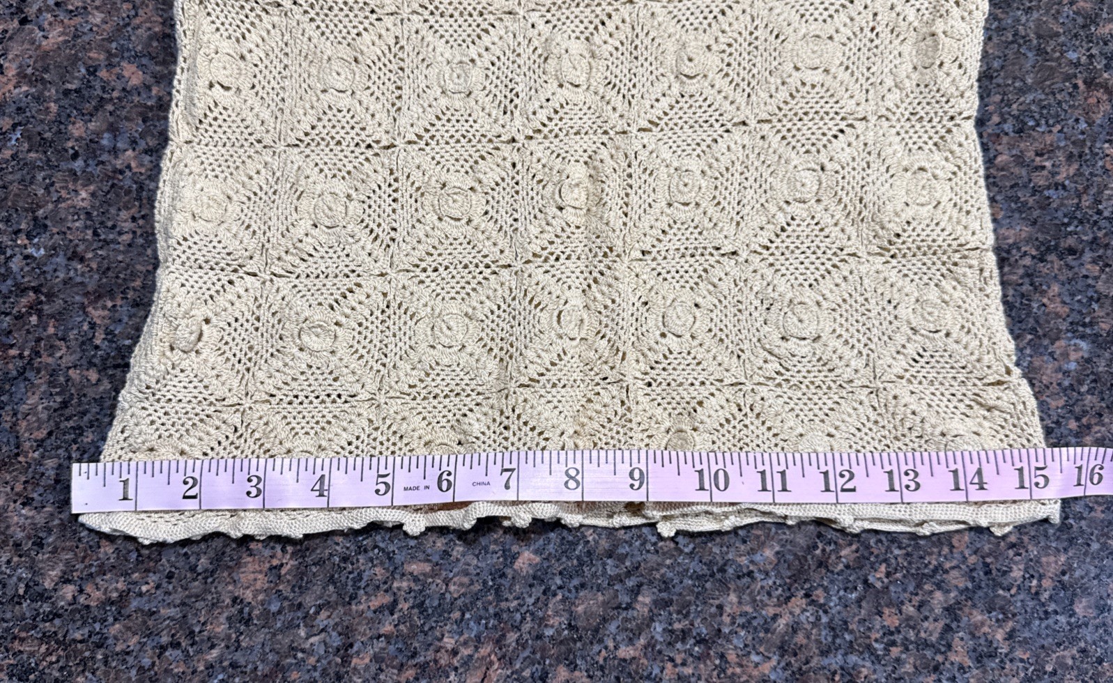Vintage crocheted, boho, Possible 1960S shirt handmade Cream/yellow, Beach