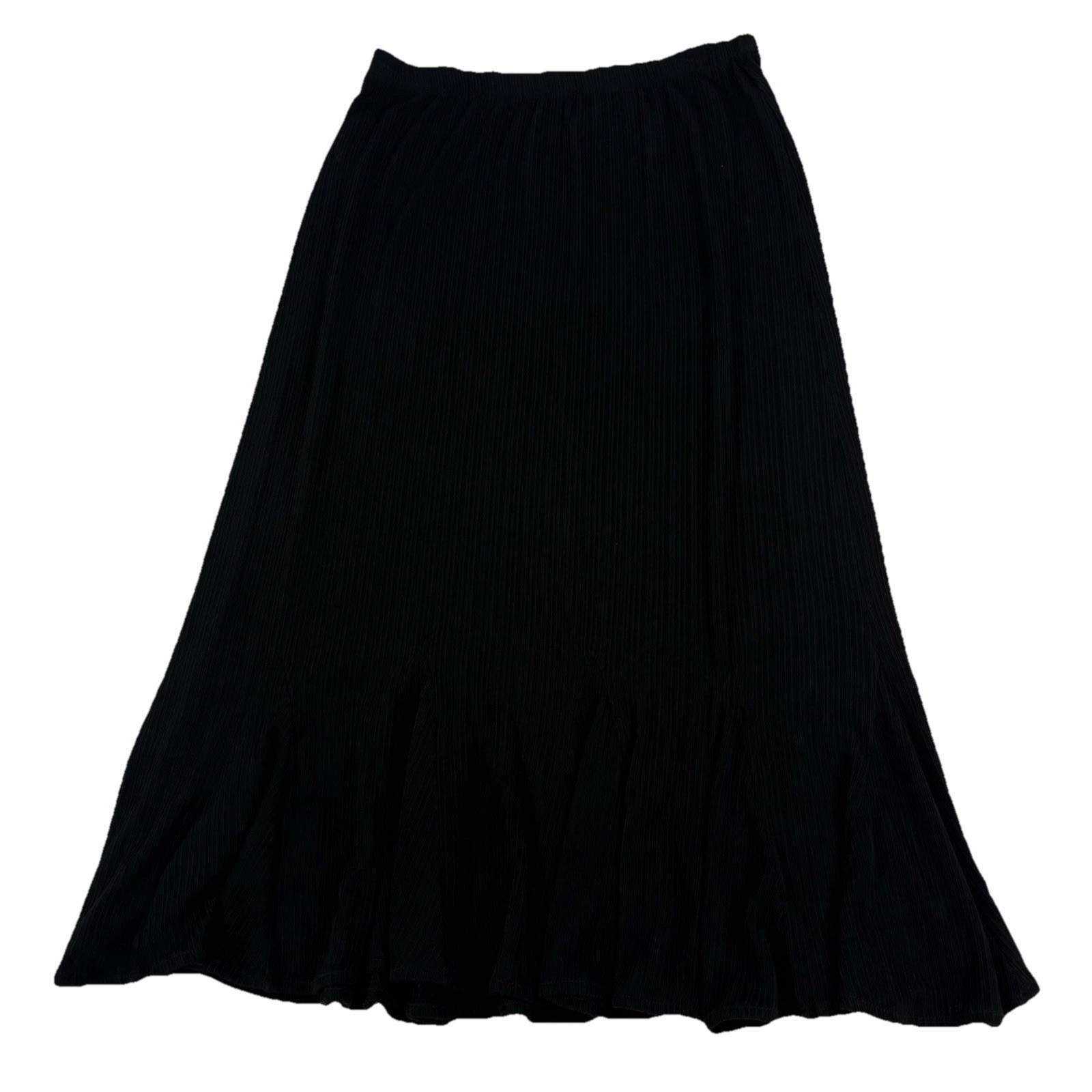 Vintage TanJay 3-Piece Set Black Ribbed Skirt Top Jacket Size S/P Beaded Neck