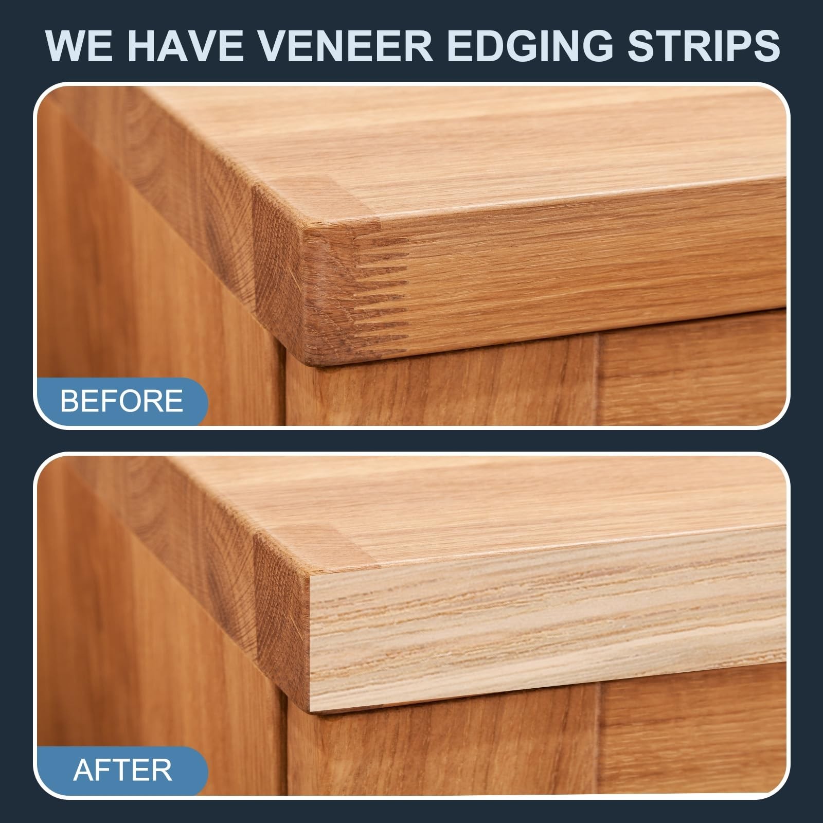PATIKIL Red Oak Edge Banding 1 Inch x 250 ft Wood Veneer Tape Pre-glued Flexible