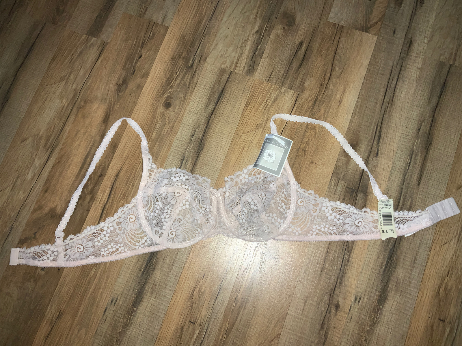VTG Oscar de La Renta Lace Bra 38C PinkLace (Rare NWT) Lingerie 38C Made In USA*