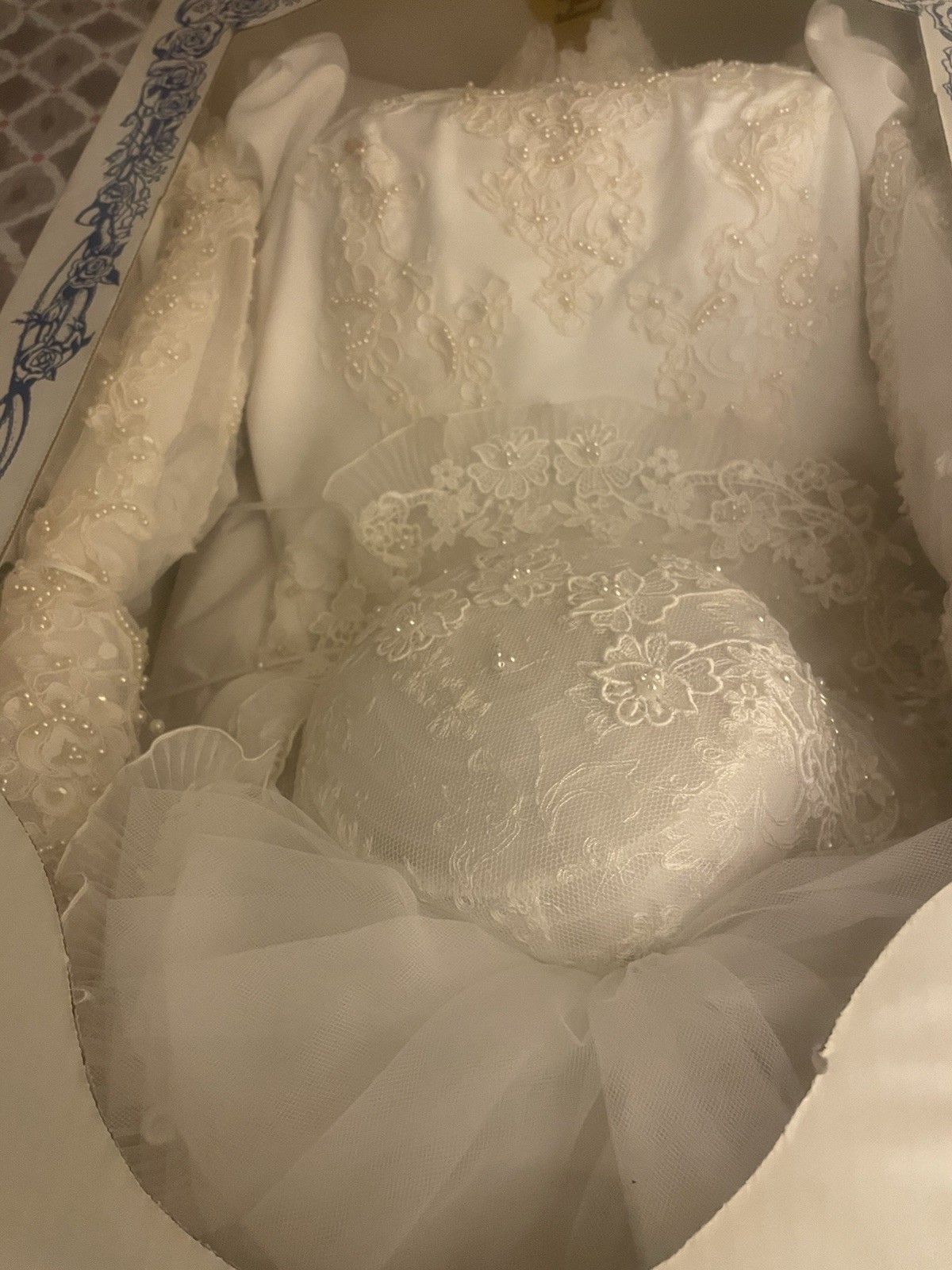 Vintage Jack Diamond 2-Piece Wedding Gown Dress with Hat Dry Cleaning Jewel