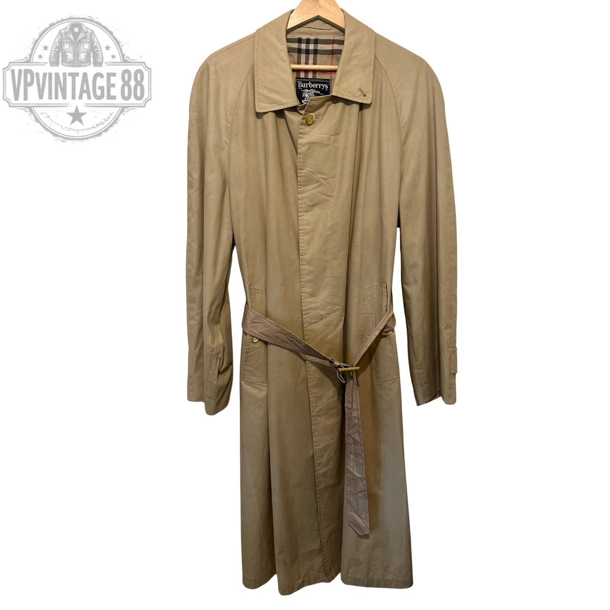 Vintage Burberry Prorsum Khaki Brown Nova Women’s Belted Trench Coat