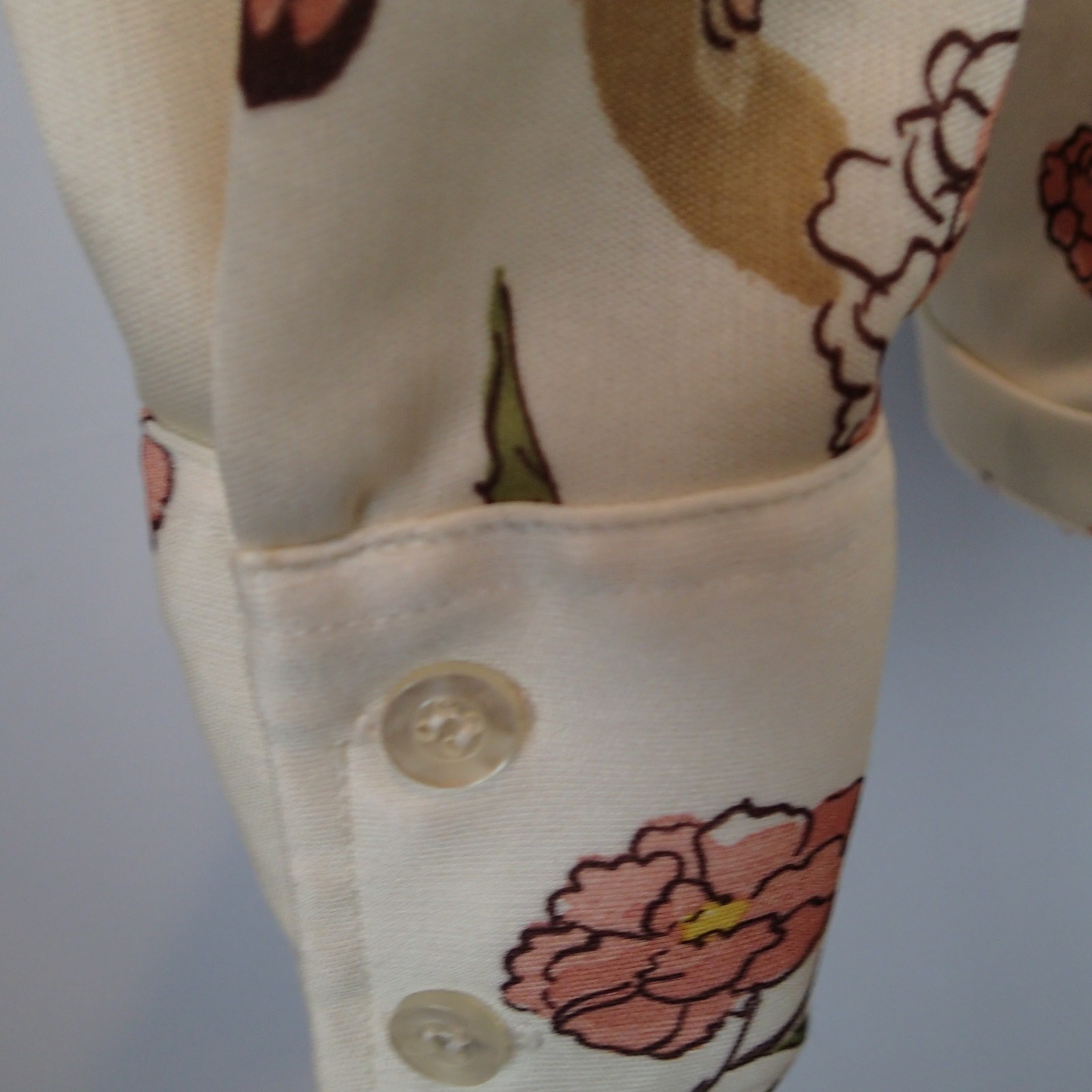70’s VTG Women’s Knit Editions by Ship 'N Shore AOP Birds floral Blouse sz 8 top