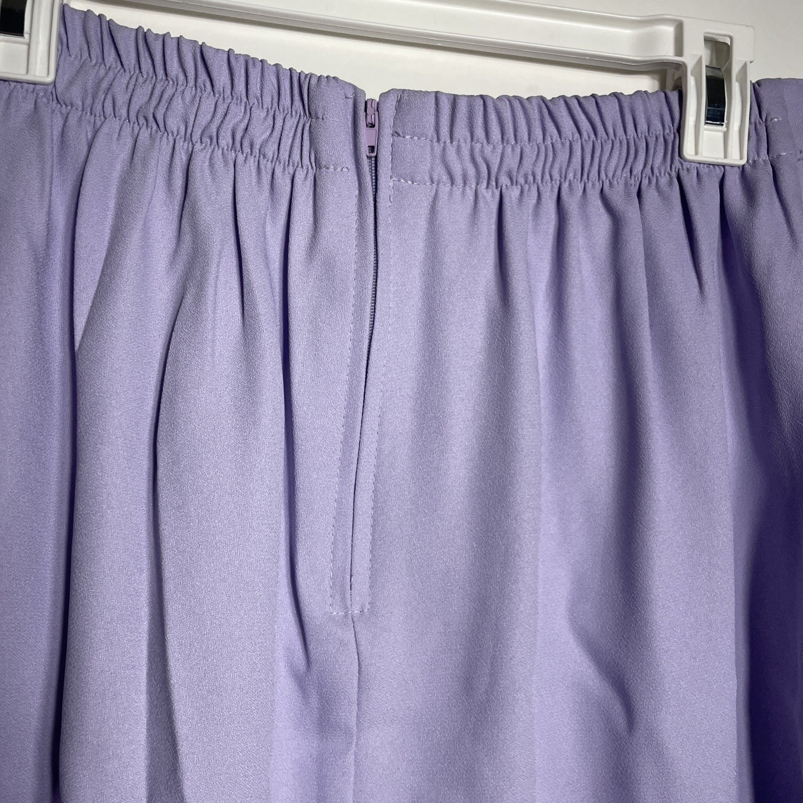 Purple Knee Length /w Elastic Stretch Waistband And Zipper Size 2X Large