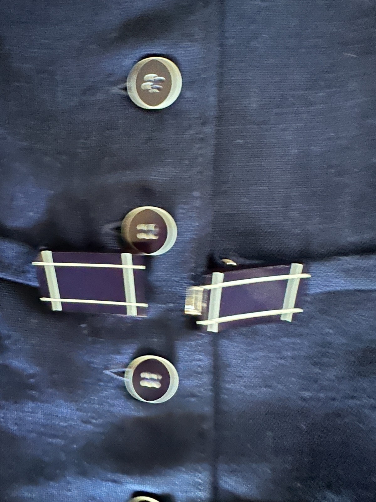 Vintage French Suit Skirt Blue Linen Button Front Belted Pleat Midi Dior Look XS