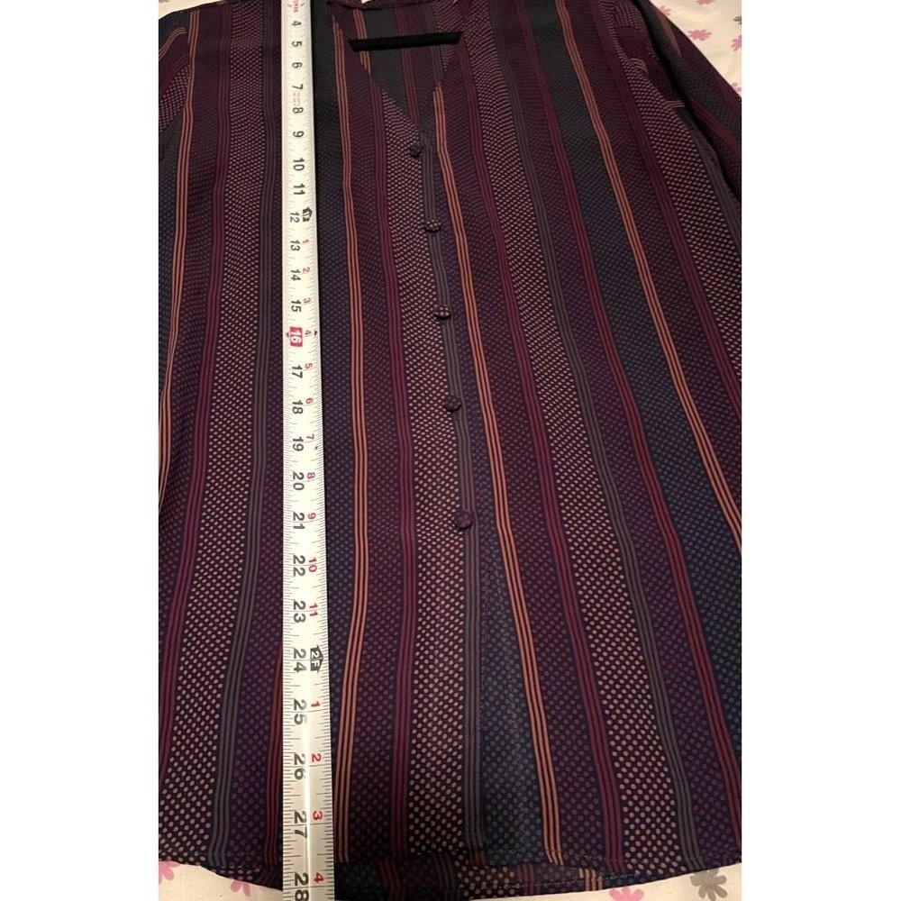 LOUBELLA Sheer Button Down Blouse SIZE 12 PURPLE