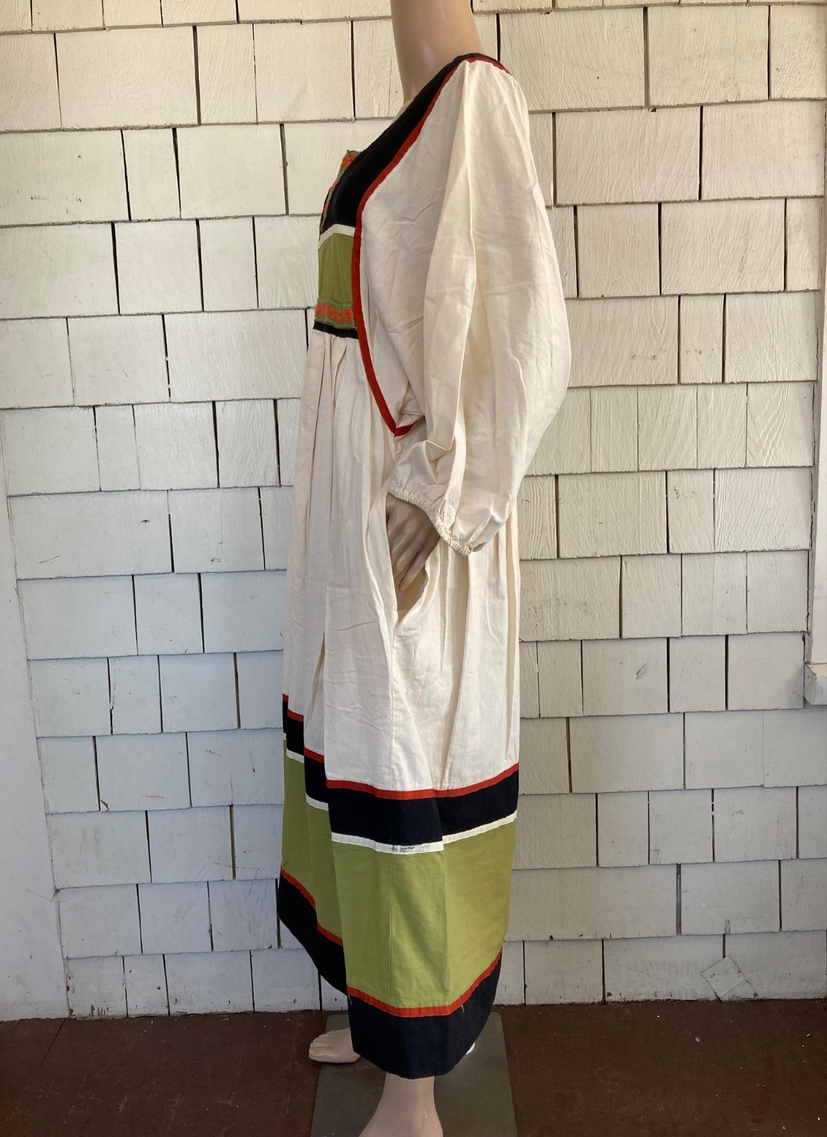 Vintage Festive Cottagecore 1970s Krist Gudnason California Dress Size Small