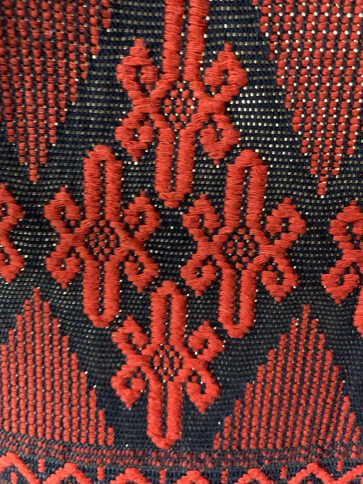 Vintage Hand Woven Mayan Cotton Skirt 50s 60s