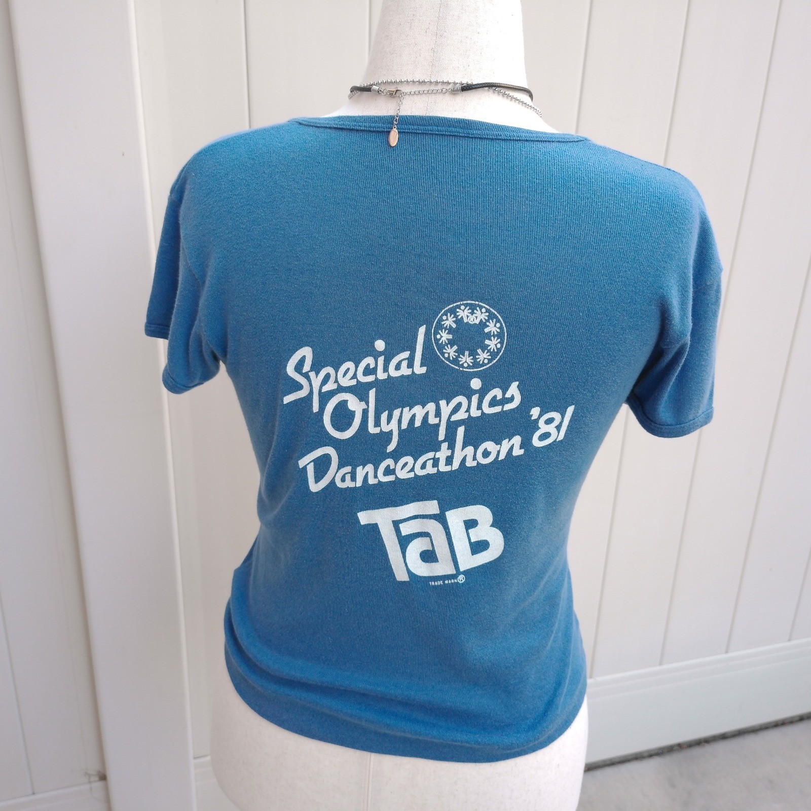 Vintage 1981 Special Olympics Danceathon Jacki Sorensen Tab Graphic Tee USA S