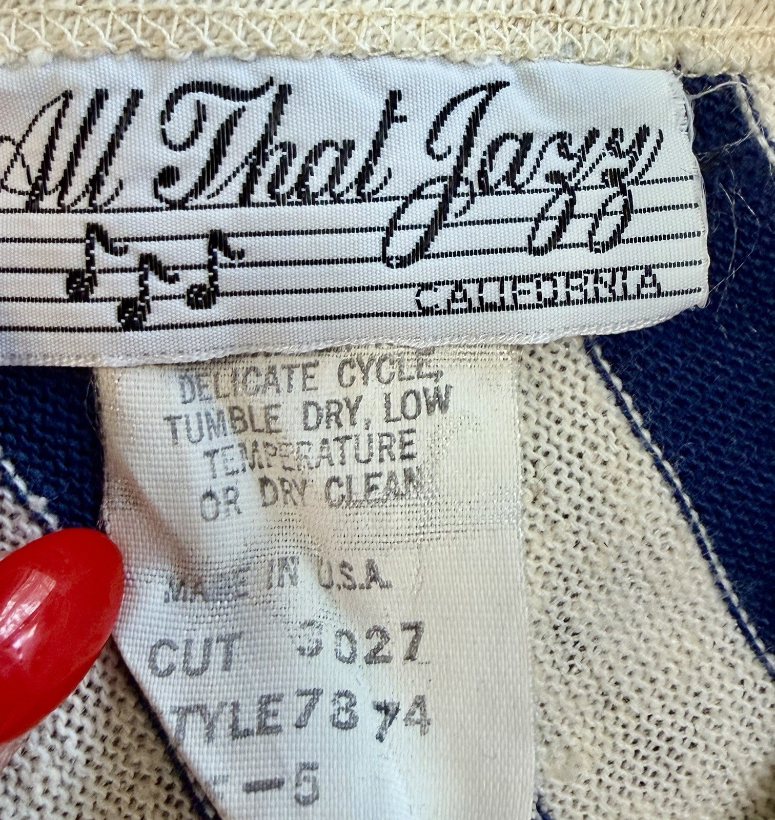 2 Vintage 1970s Women’s Navy & White/Off White Dresses