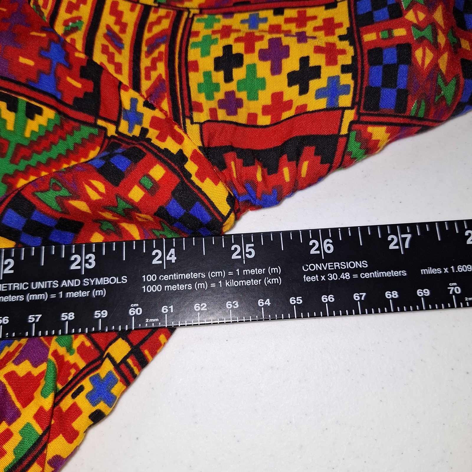 Vintage 90s Betsy Lauren Patchwork Tapestry Dress Back Bow Cutout Art Teacher 22