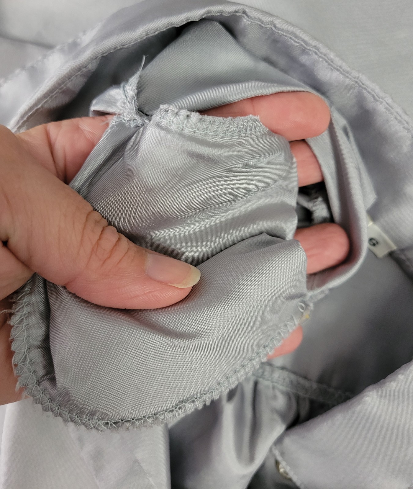 Vintage Stuart Lang Grey/Silver Long Sleeved Blouse Size 6