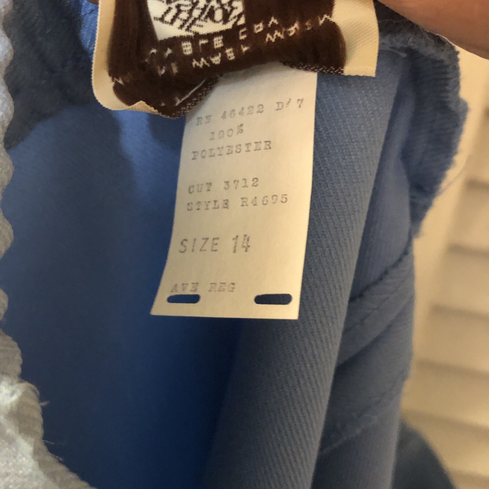 Vintage Sears The Fashion Place Skirt Blue Size 14 Polyester
